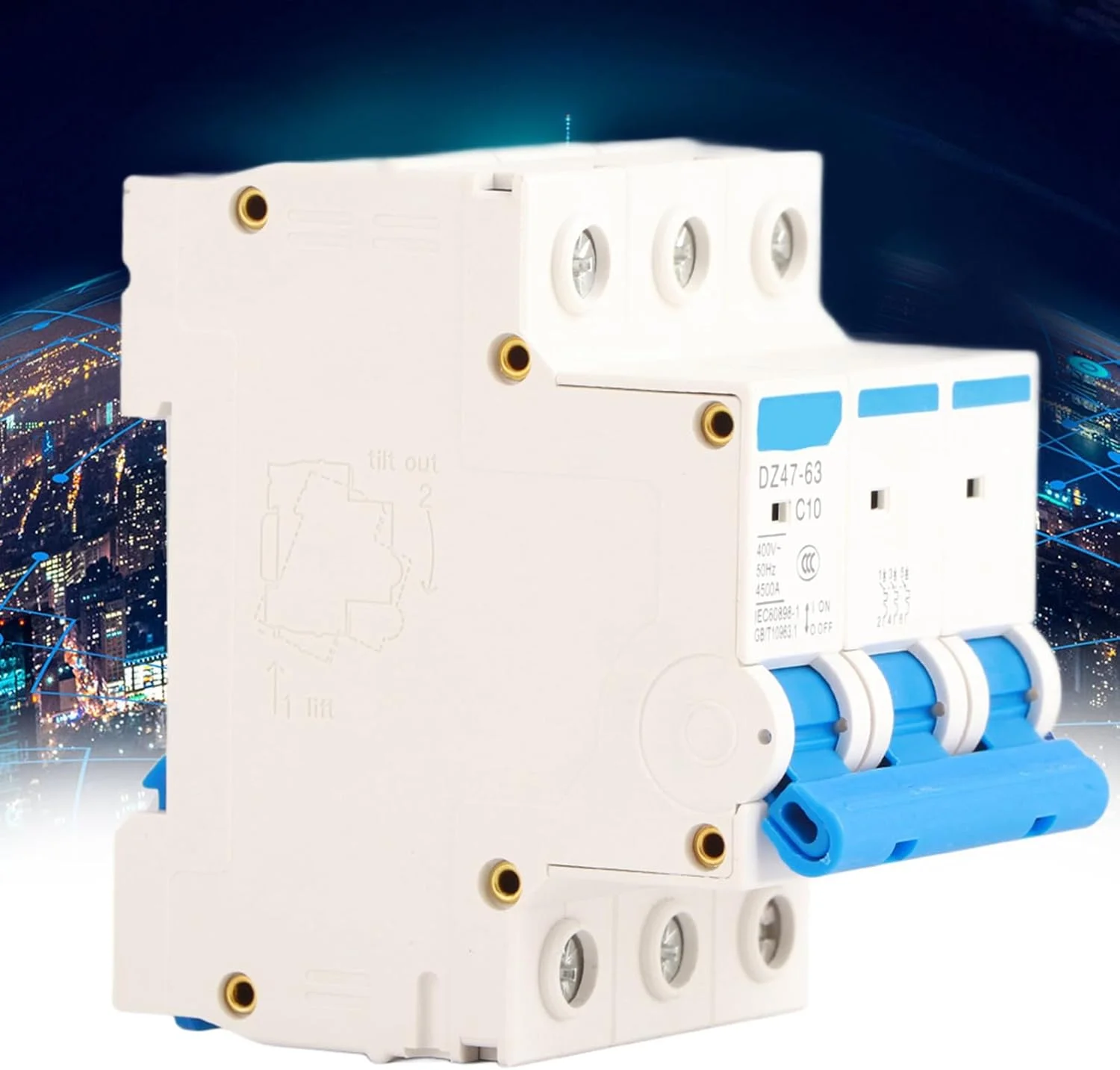 مینیاتوری مدار شکن MCB DC Circuiter 3 پل 400 ولت 6A/10A/16A/20A با ظرفیت شکست بالا برای جعبه ترکیب سیستم برق خورشیدی (10A) مینیاتوری مدار شکن MCB DC Circuiter 3 پل 400 ولت 6A/10A/16A/20A با ظرفیت شکست بالا برای جعبه ترکیب سیستم برق خورشیدی (10A)