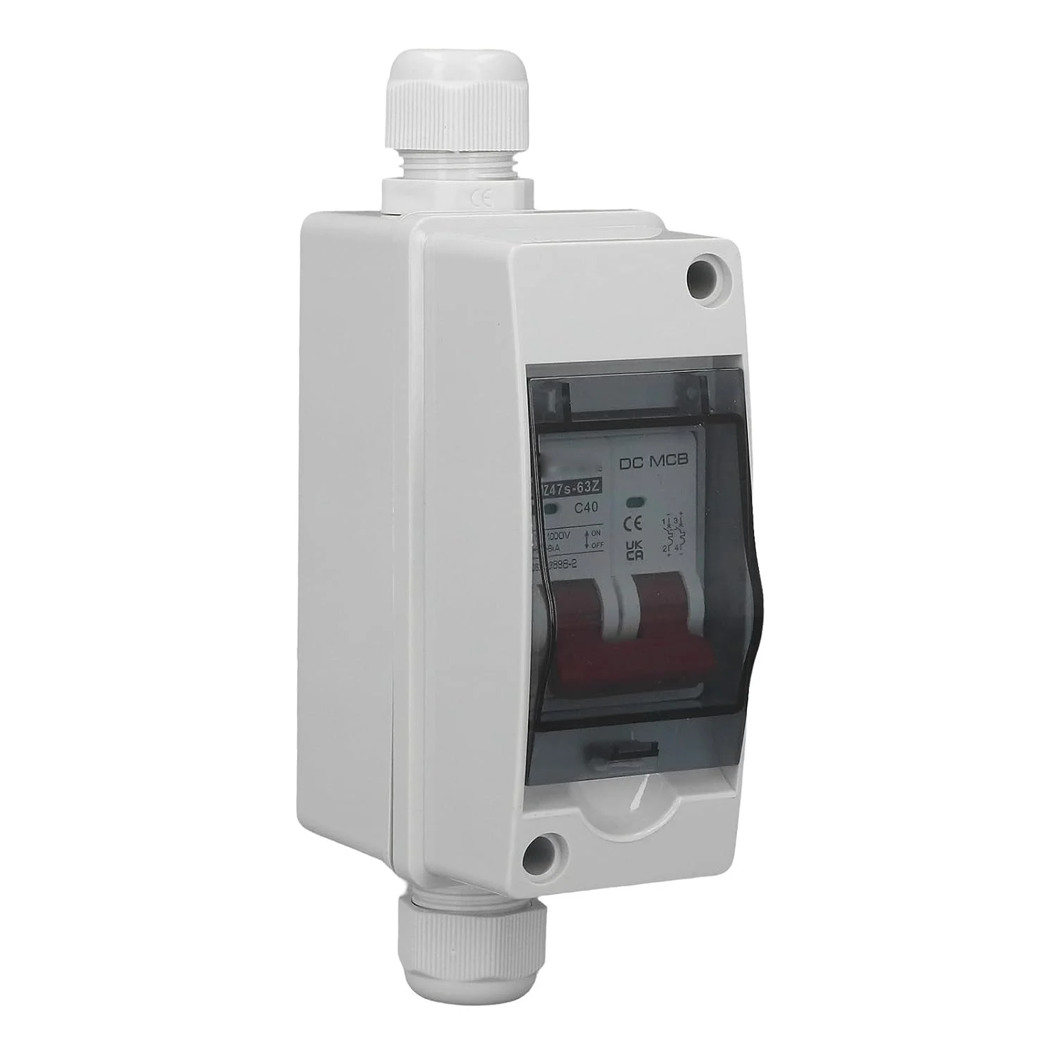 قطع کننده مدار DC، ضد آب IP65 40A 6KA سوئیچ جداکننده DC، پنجره شفاف، طراحی ماژولار، برای سیستم PV خورشیدی قطع کننده مدار DC، ضد آب IP65 40A 6KA سوئیچ جداکننده DC، پنجره شفاف، طراحی ماژولار، برای سیستم PV خورشیدی