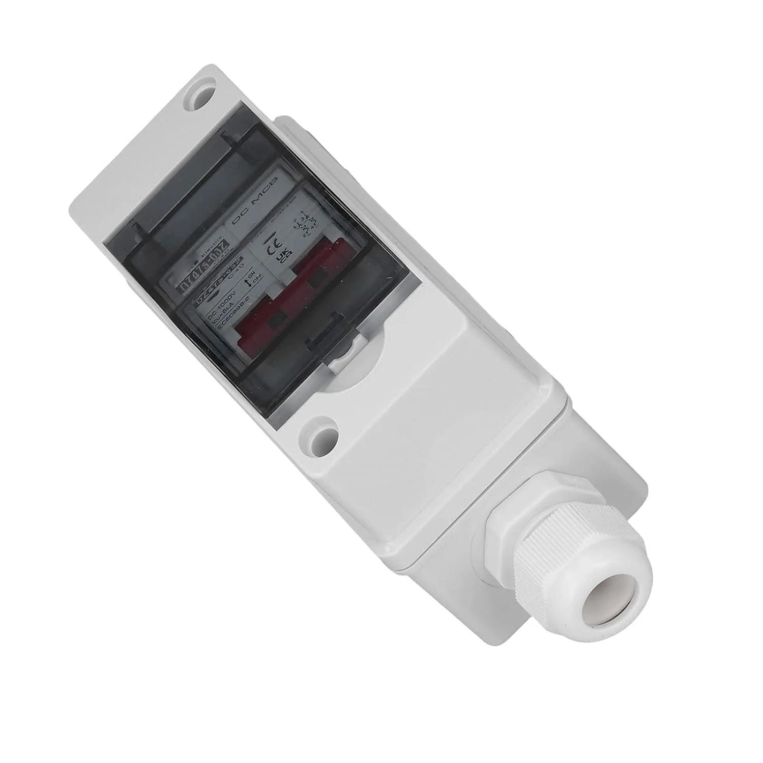 قطع کننده مدار DC، ضد آب IP65 40A 6KA سوئیچ جداکننده DC، پنجره شفاف، طراحی ماژولار، برای سیستم PV خورشیدی قطع کننده مدار DC، ضد آب IP65 40A 6KA سوئیچ جداکننده DC، پنجره شفاف، طراحی ماژولار، برای سیستم PV خورشیدی