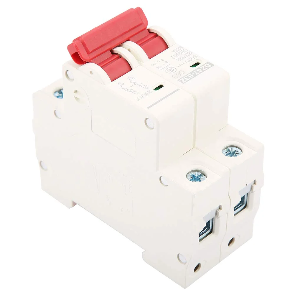 کلید مینیاتوری 2 پل DC 500V 63A MCB محافظ ایمنی اضافه جریان مدل DZ47-63Z-2P کلید مینیاتوری 2 پل DC 500V 63A MCB محافظ ایمنی اضافه جریان مدل DZ47-63Z-2P