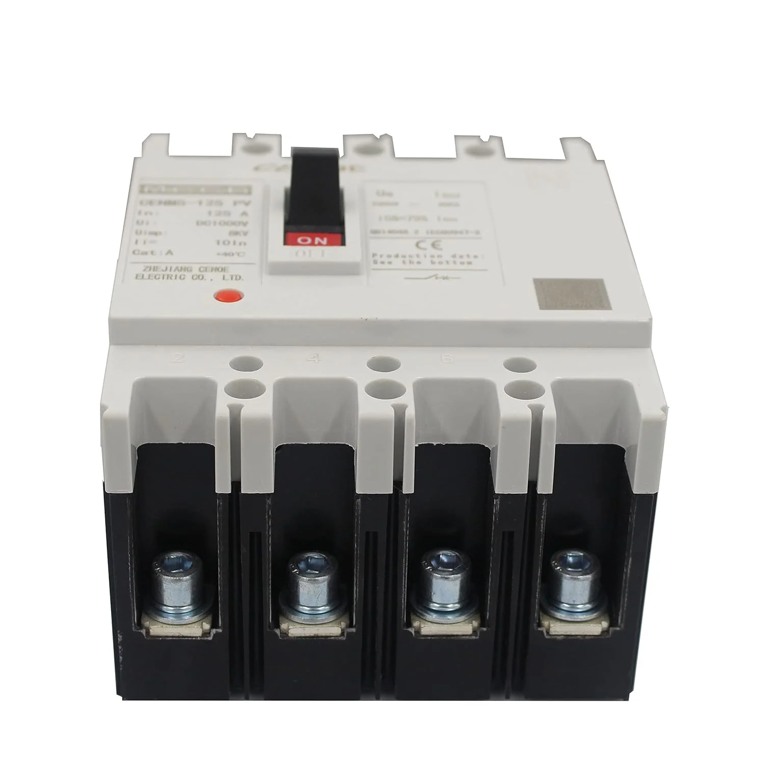 TOOLSA - بهترین قطع کننده مدار MCCB DС مدل CENM5-125 PV DС 1000V 125A 4P، قطع کننده مدار قالب‌گیری شده، قطع کننده مدار خورشیدی برای فتوولتائیک خورشیدی (4)