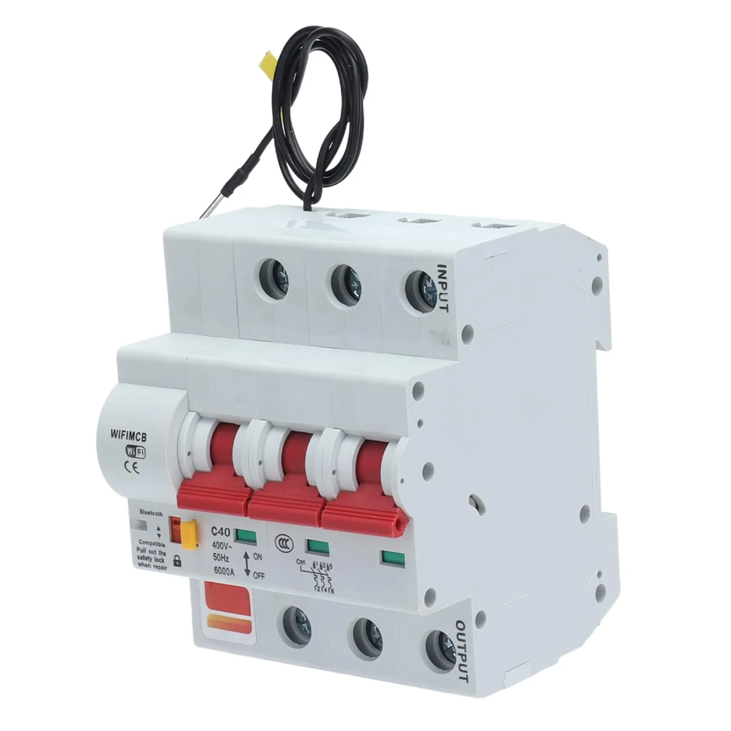 کلید مدار شکن هوشمند 3P با کنترل از راه دور وای فای، کلید نشتی AC 400V برای منبع تغذیه خانگی (40A)