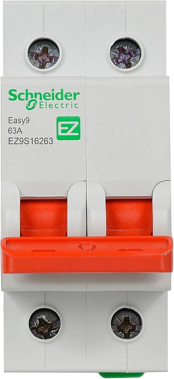 کلید جداکننده ایزولاتور اشنایدر الکتریک Easy9 برای قطع کننده های مدار، 2 پل، 63 آمپر، 400 ولت، EZ9S16263