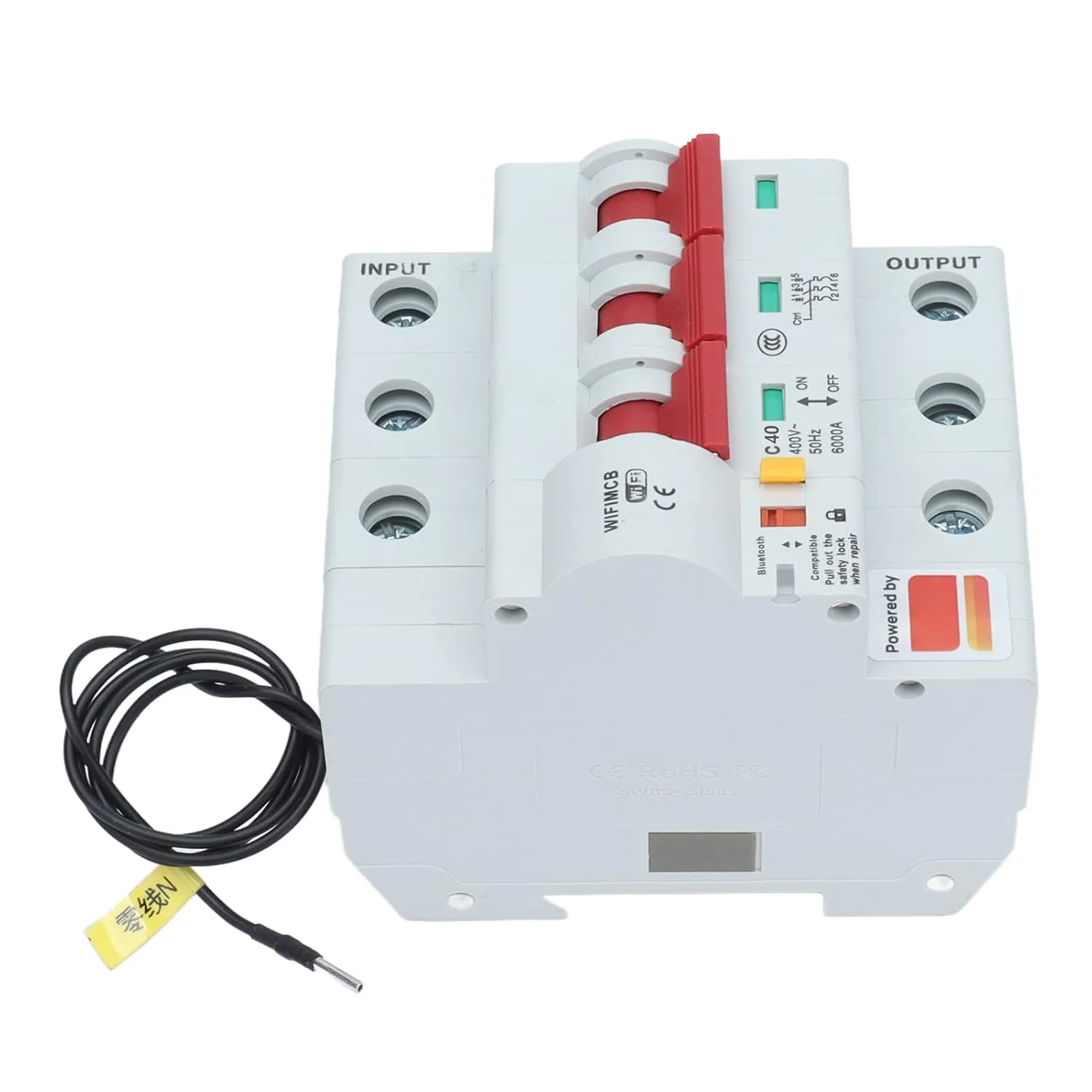 کلید مدار شکن هوشمند 3P با کنترل از راه دور وای فای، کلید نشتی AC 400V برای منبع تغذیه خانگی (40A) کلید مدار شکن هوشمند 3P با کنترل از راه دور وای فای، کلید نشتی AC 400V برای منبع تغذیه خانگی (40A)