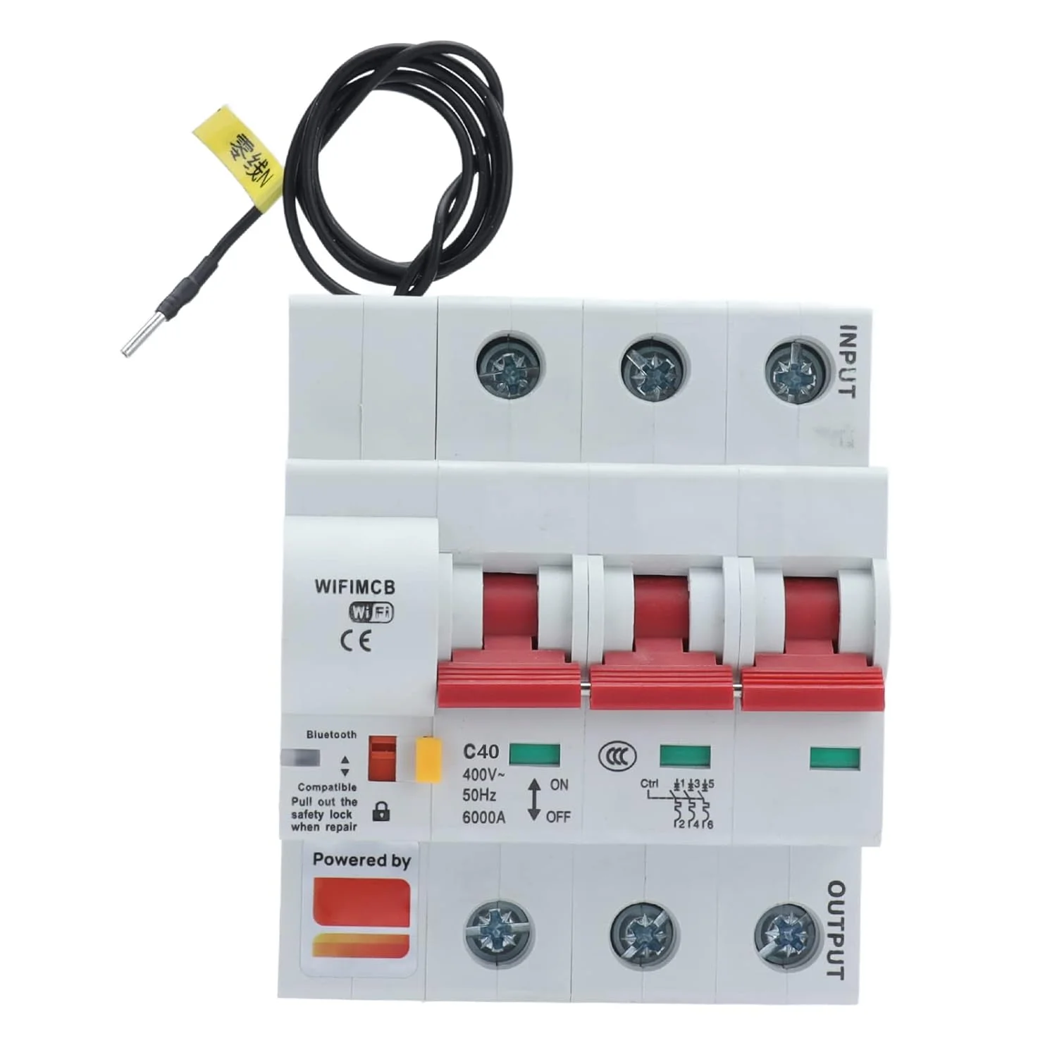 کلید مدار شکن هوشمند 3P با کنترل از راه دور وای فای، کلید نشتی AC 400V برای منبع تغذیه خانگی (40A) کلید مدار شکن هوشمند 3P با کنترل از راه دور وای فای، کلید نشتی AC 400V برای منبع تغذیه خانگی (40A)