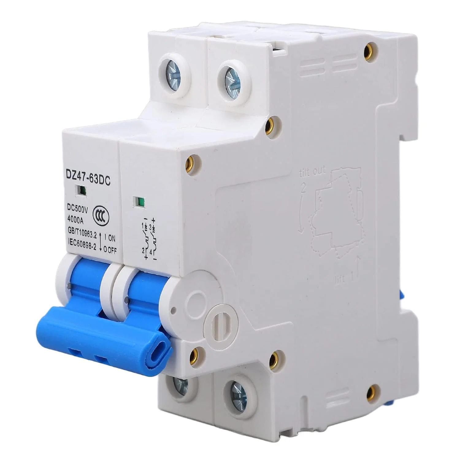 کلید مینیاتوری DC ارتقا یافته 2P 500V برای پنل های سیستم خورشیدی PV (25 آمپر) کلید مینیاتوری DC ارتقا یافته 2P 500V برای پنل های سیستم خورشیدی PV (25 آمپر)