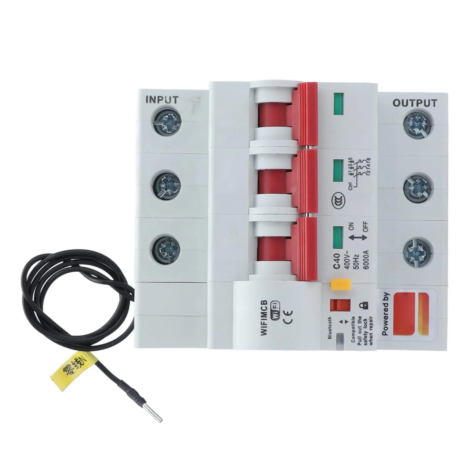 کلید مدار شکن هوشمند 3P با کنترل از راه دور وای فای، کلید نشتی AC 400V برای منبع تغذیه خانگی (40A) کلید مدار شکن هوشمند 3P با کنترل از راه دور وای فای، کلید نشتی AC 400V برای منبع تغذیه خانگی (40A)