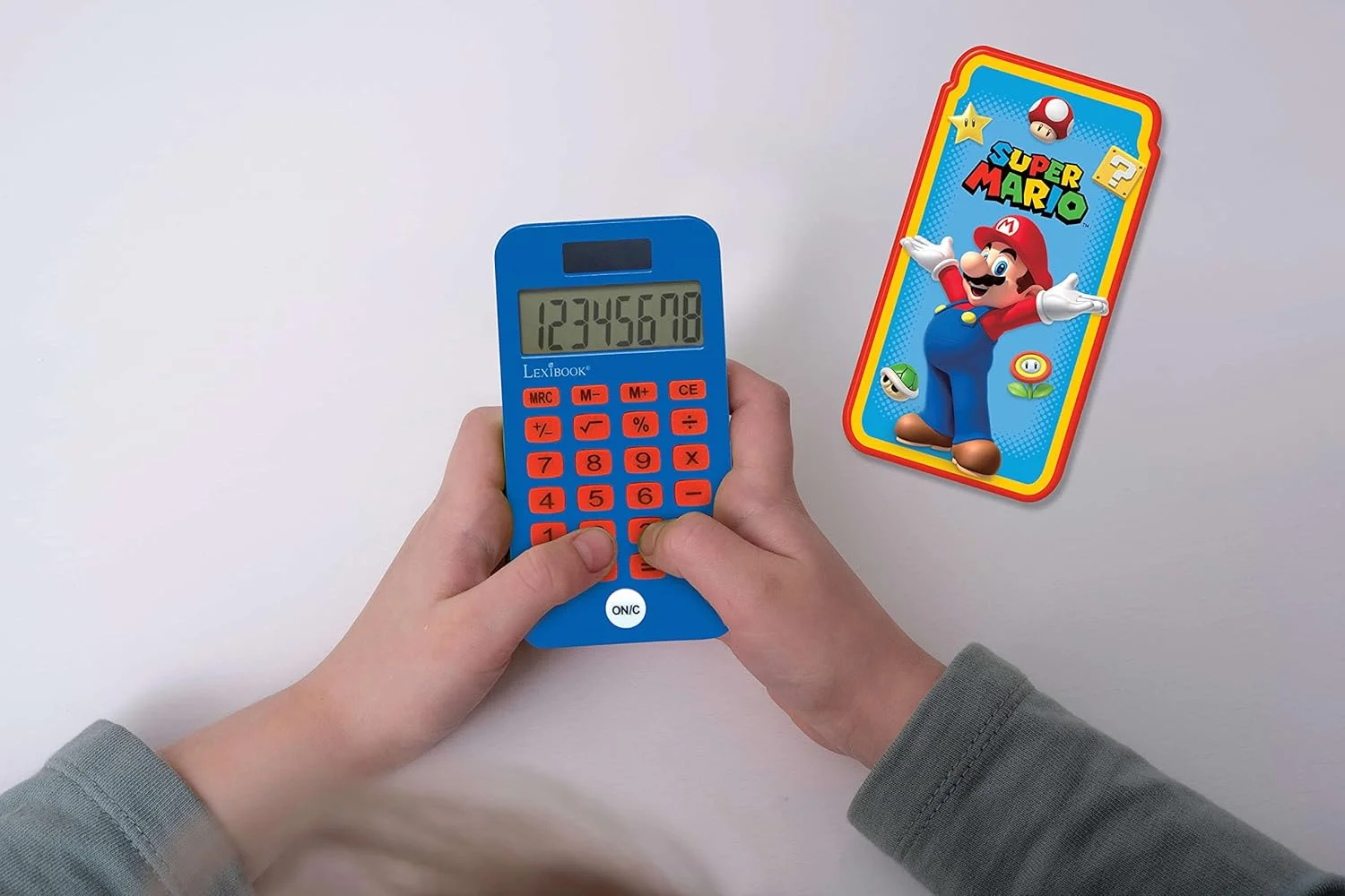 ماشین حساب جیبی لکسی بوک Super Mario، عملکردهای ماشین حساب معمولی و پیشرفته، پوشش محافظ سخت، با باتری، قرمز/آبی، C45NI ماشین حساب جیبی لکسی بوک Super Mario، عملکردهای ماشین حساب معمولی و پیشرفته، پوشش محافظ سخت، با باتری، قرمز/آبی، C45NI