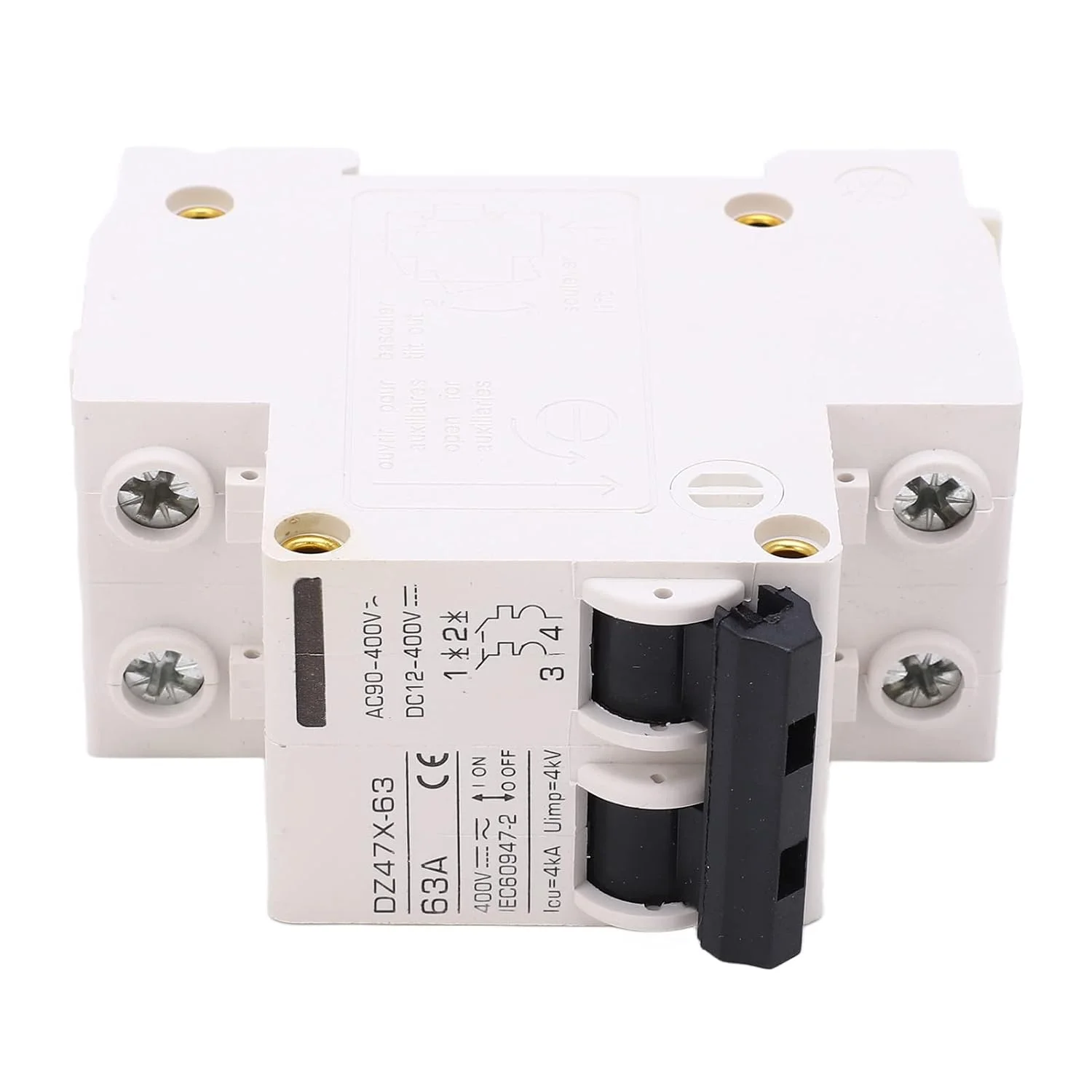 کلید مینیاتوری AC DC، اطفاء قوس DC، قطع سریع، نصب آسان، کلید مدار ریلی DIN 63 آمپر 2P با کاربرد گسترده برای پنل خورشیدی