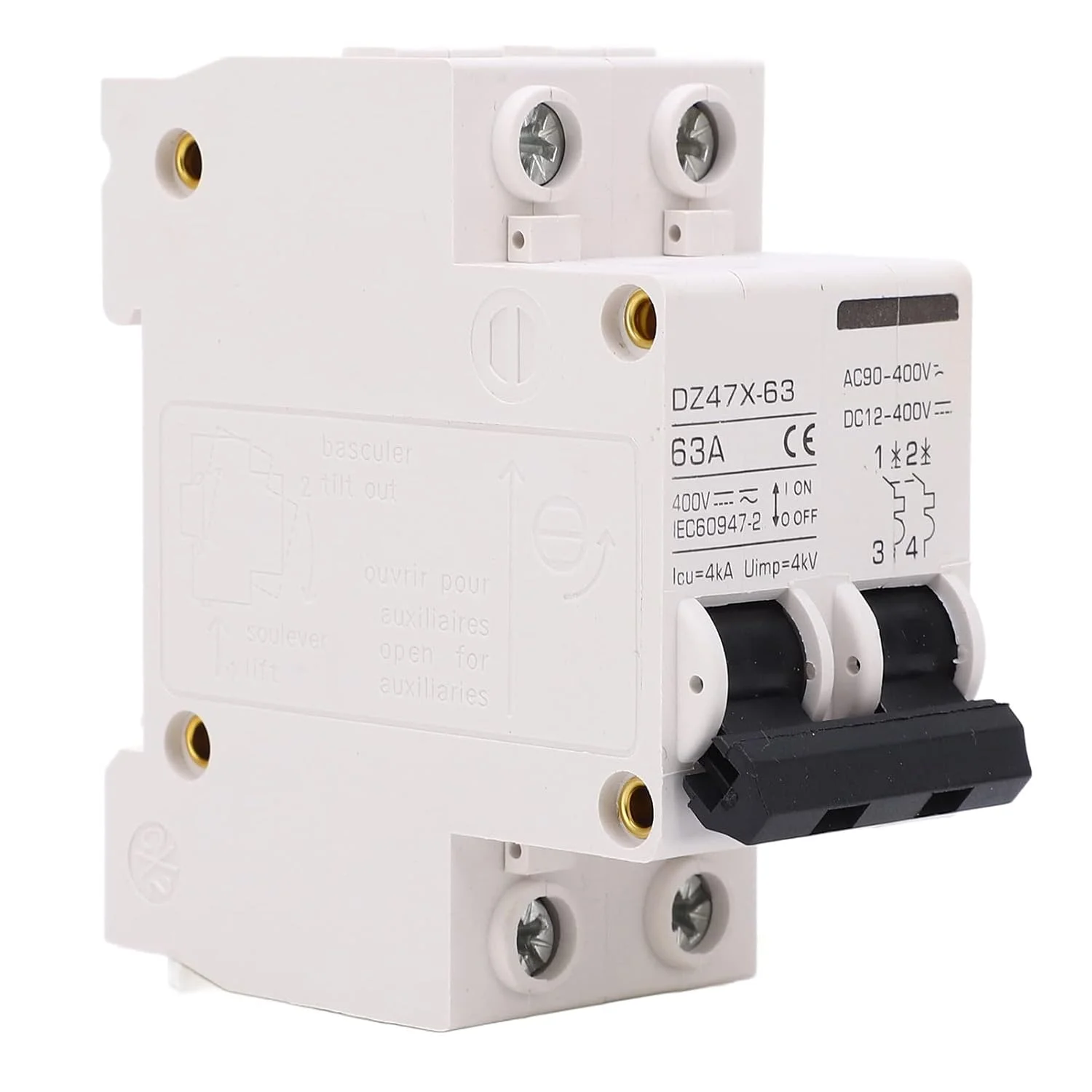 کلید مینیاتوری AC DC، اطفاء قوس DC، قطع سریع، نصب آسان، کلید مدار ریلی DIN 63 آمپر 2P با کاربرد گسترده برای پنل خورشیدی کلید مینیاتوری AC DC، اطفاء قوس DC، قطع سریع، نصب آسان، کلید مدار ریلی DIN 63 آمپر 2P با کاربرد گسترده برای پنل خورشیدی