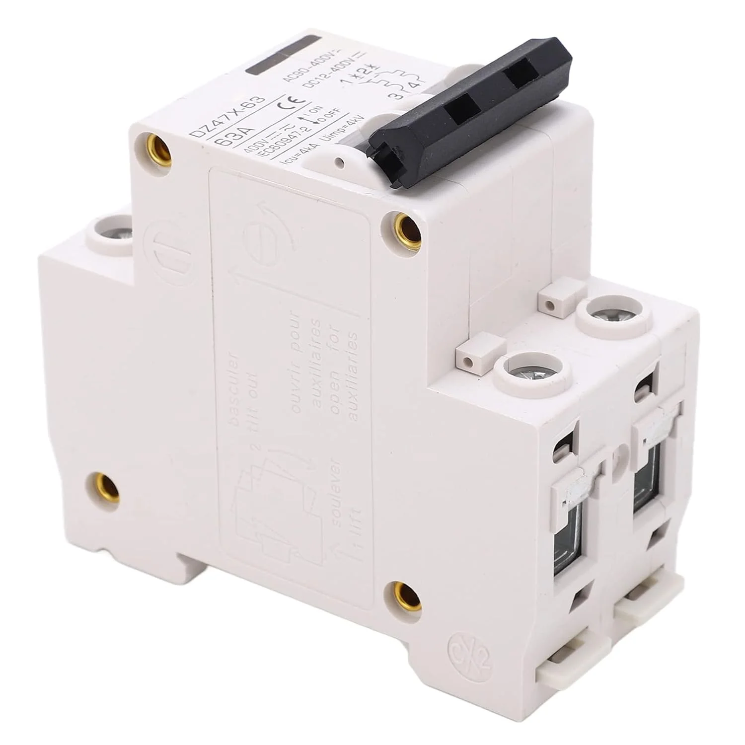 کلید مینیاتوری AC DC، اطفاء قوس DC، قطع سریع، نصب آسان، کلید مدار ریلی DIN 63 آمپر 2P با کاربرد گسترده برای پنل خورشیدی کلید مینیاتوری AC DC، اطفاء قوس DC، قطع سریع، نصب آسان، کلید مدار ریلی DIN 63 آمپر 2P با کاربرد گسترده برای پنل خورشیدی