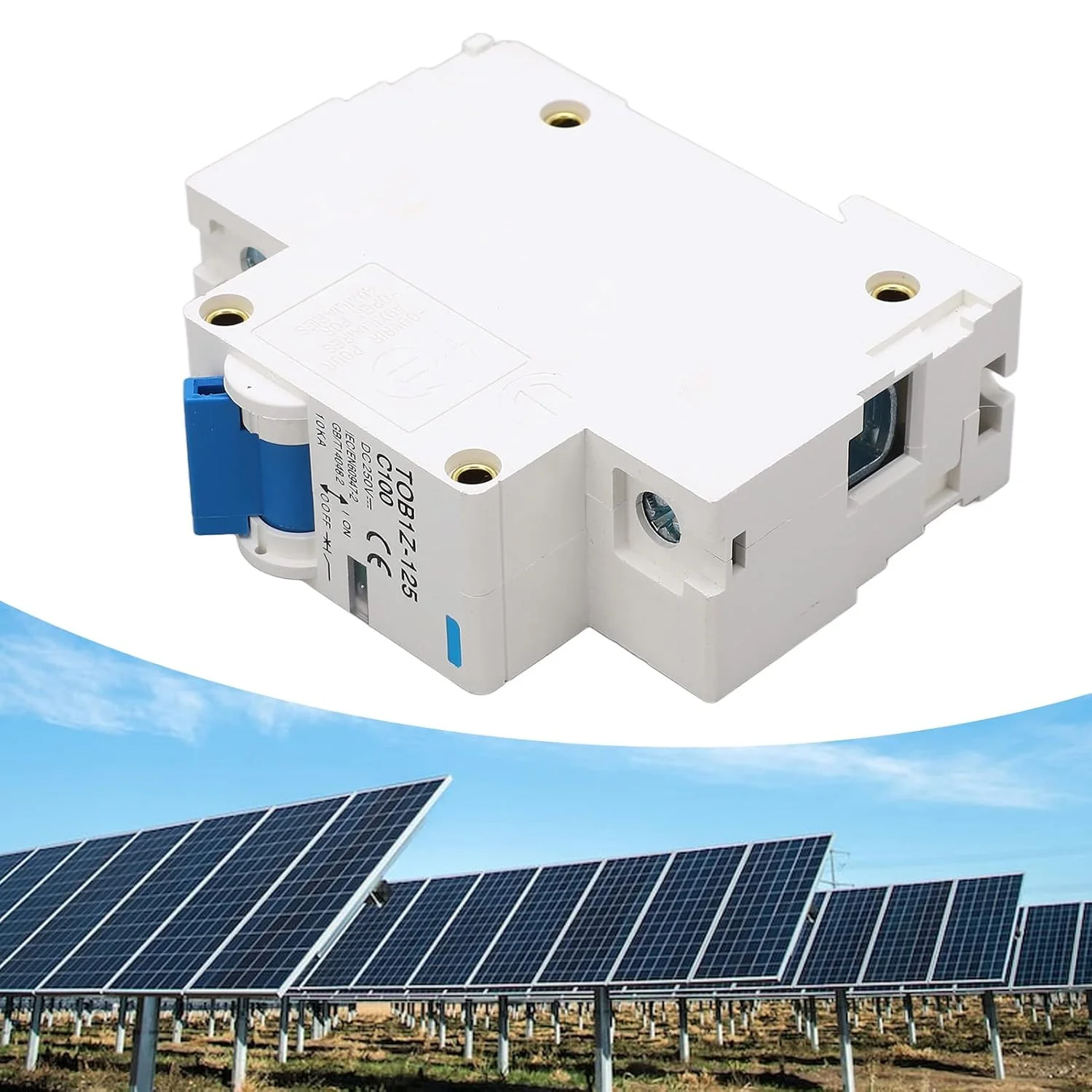 کلید مینیاتوری Jectse TOB1Z-125، تک پل DC 100 آمپر، نصب روی ریل DIN 35 میلی متری، جعبه قطع کننده مدار خورشیدی کوچک برای حفاظت از اضافه بار و اتصال کوتاه PV خورشیدی کلید مینیاتوری Jectse TOB1Z-125، تک پل DC 100 آمپر، نصب روی ریل DIN 35 میلی متری، جعبه قطع کننده مدار خورشیدی کوچک برای حفاظت از اضافه بار و اتصال کوتاه PV خورشیدی