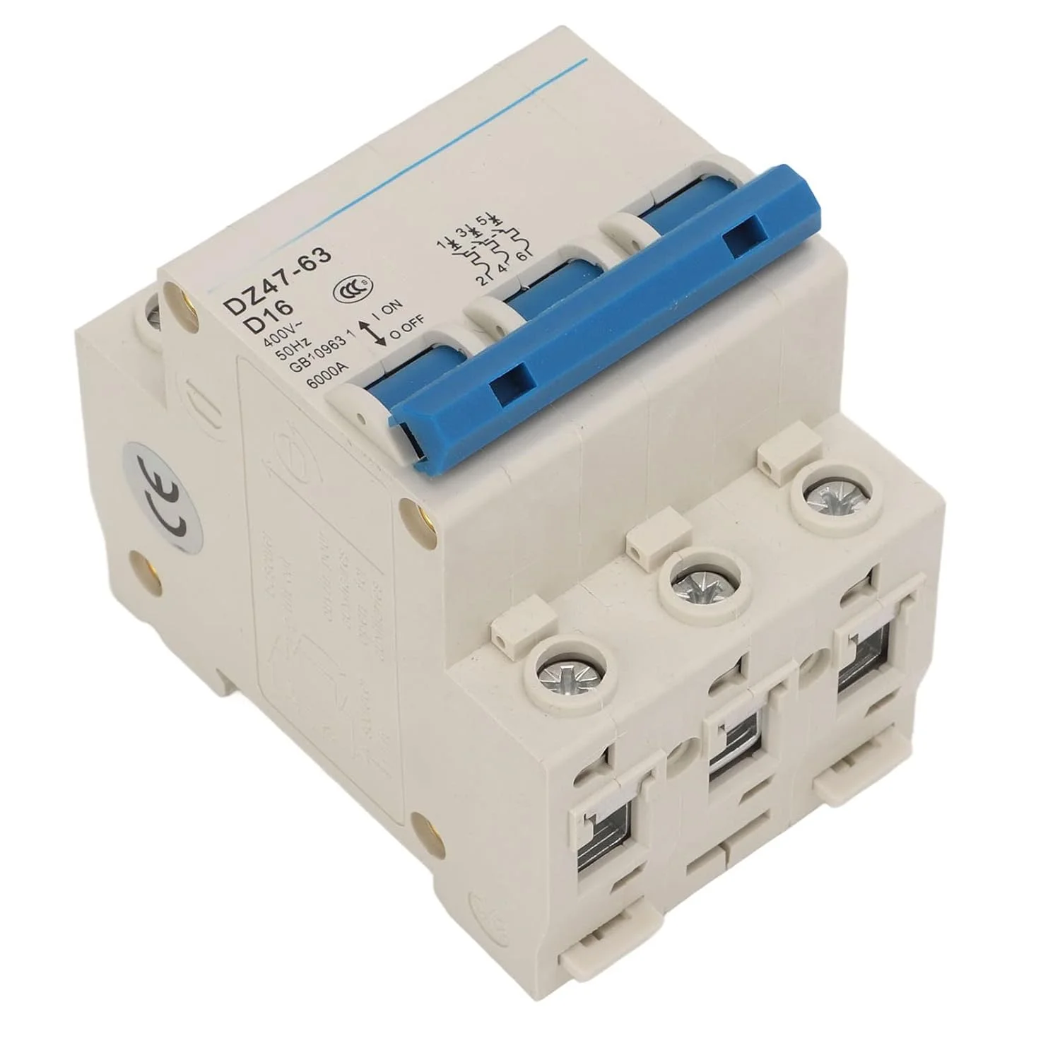 مینیاتوری مدار شکن عمومی ظرفیت قطع مدار 6000A نصب آسان Pa66 (DZ47-63 D16) مینیاتوری مدار شکن عمومی ظرفیت قطع مدار 6000A نصب آسان Pa66 (DZ47-63 D16)