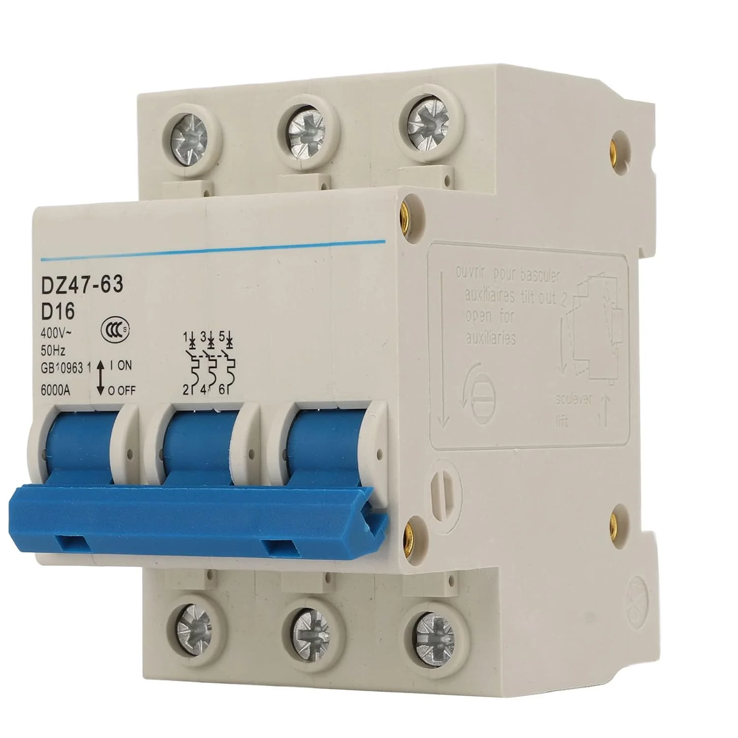 مینیاتوری مدار شکن عمومی ظرفیت قطع مدار 6000A نصب آسان Pa66 (DZ47-63 D16) مینیاتوری مدار شکن عمومی ظرفیت قطع مدار 6000A نصب آسان Pa66 (DZ47-63 D16)