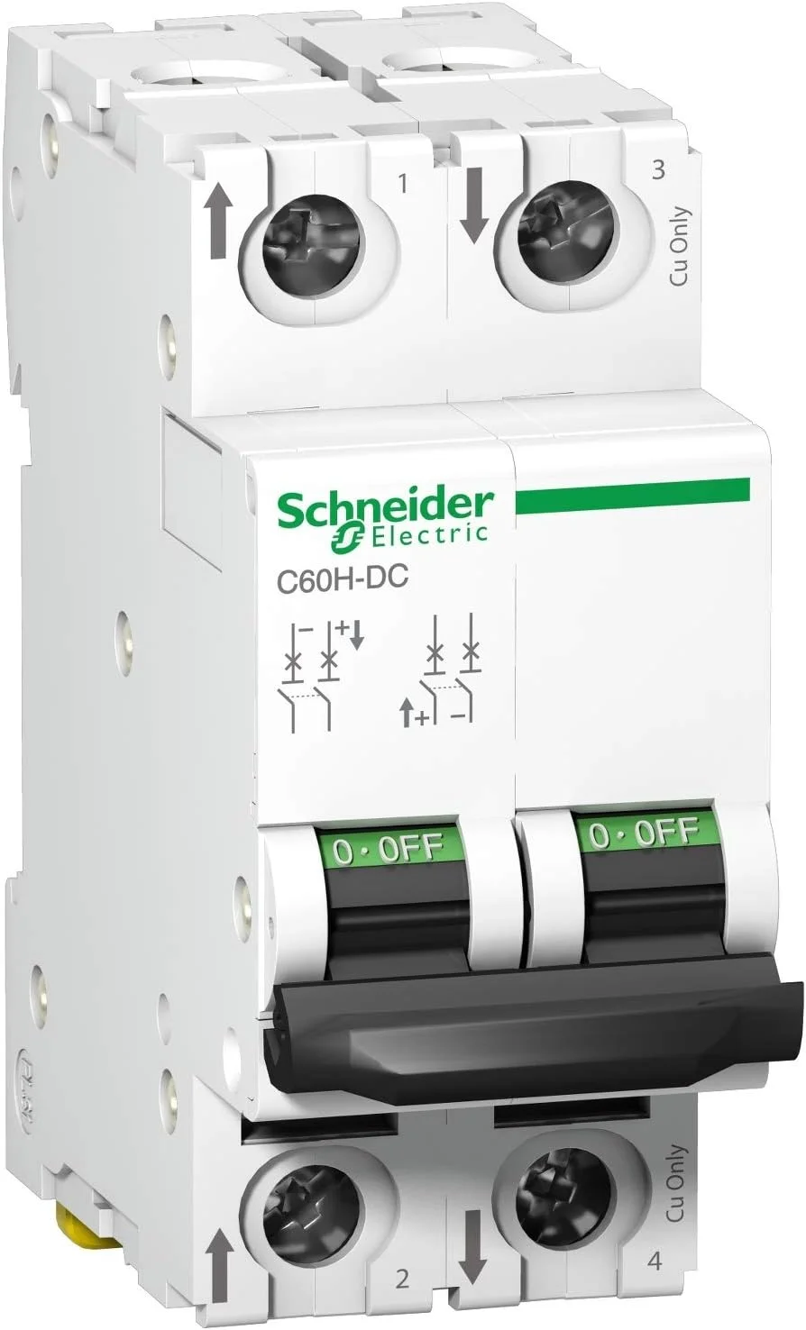 کلید مینیاتوری اشنایدر الکتریک - C60H - 2 پل - 40 آمپر - منحنی C، A9N61537