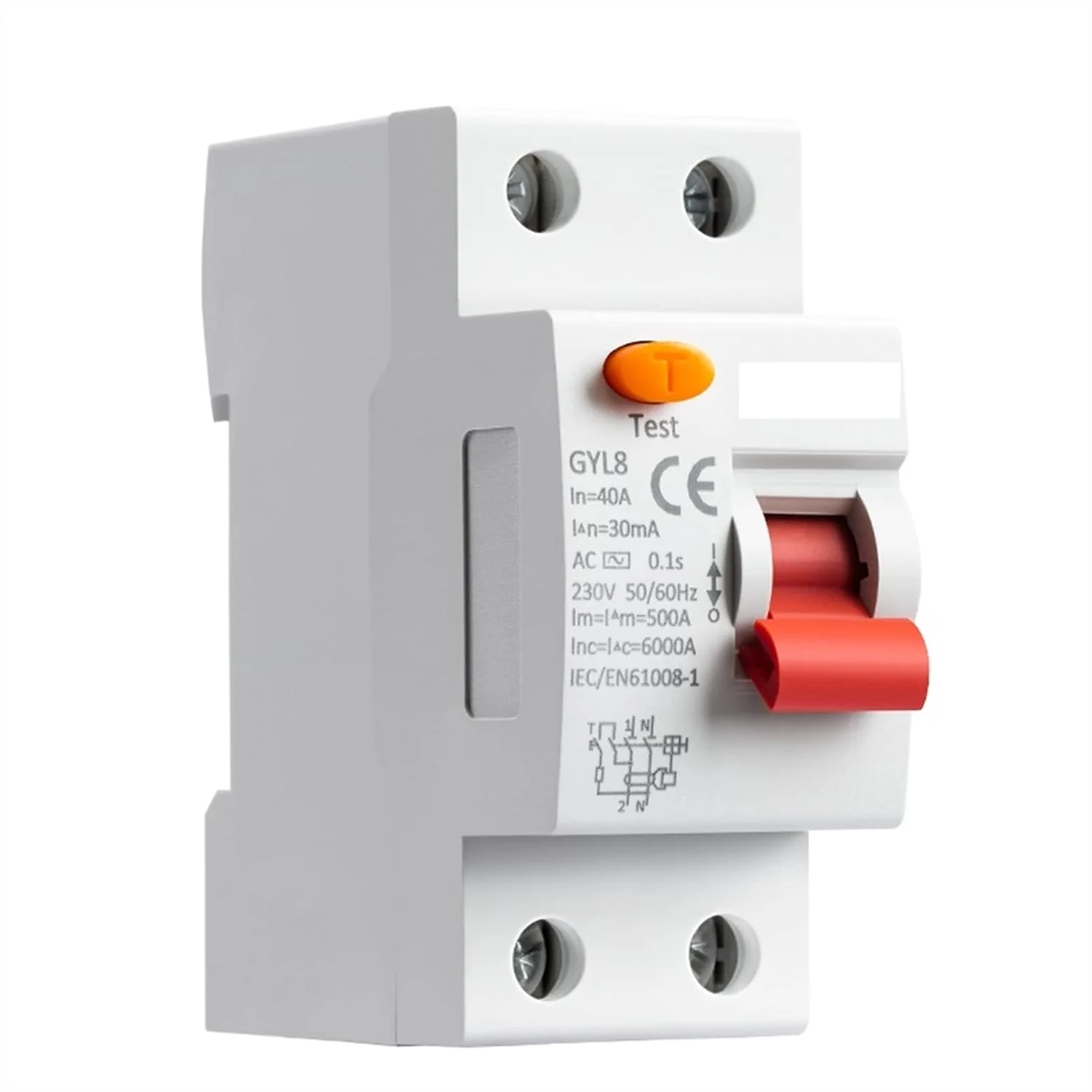 قطع کننده مدار جریان باقیمانده ShoFbi هادی الکترومغناطیسی AC نوع RCD ELCB RCCB ریل Din 2 5a 40a 63a محافظ های نشتی زمین