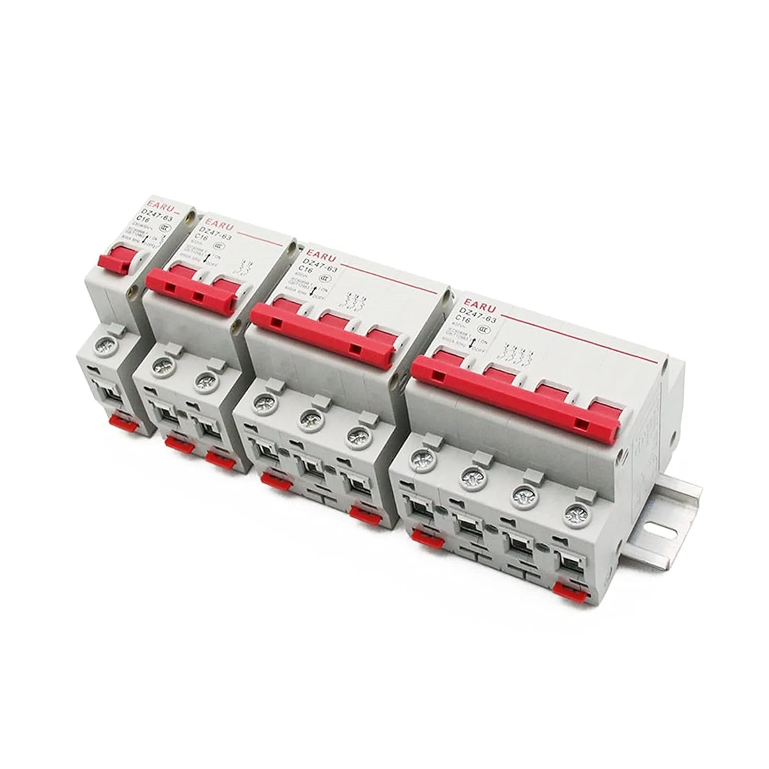 کلید مینیاتوری DZ47 1-4 پل 3A/6A/10A/16A/20A/32A/40A/50A/63A 400V نوع C، کلید مینیاتوری MCB با قابلیت نصب روی ریل DIN 35 میلیمتری و قدرت قطع 6KA، محافظ نشتی زمین (رنگ: 10 آمپر، سایز: 4) کلید مینیاتوری DZ47 1-4 پل 3A/6A/10A/16A/20A/32A/40A/50A/63A 400V نوع C، کلید مینیاتوری MCB با قابلیت نصب روی ریل DIN 35 میلیمتری و قدرت قطع 6KA، محافظ نشتی زمین (رنگ: 10 آمپر، سایز: 4)