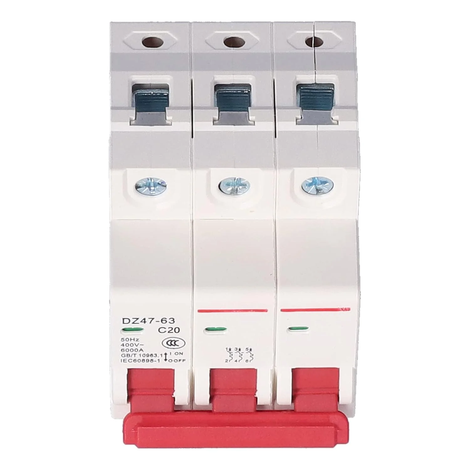 کلید مینیاتوری تیهبیان، نصب روی ریل DIN، پوشش PC، کلید خانگی AC 400V 3P DZ47-63 با محافظت های چندگانه مدار (20 آمپر) کلید مینیاتوری تیهبیان، نصب روی ریل DIN، پوشش PC، کلید خانگی AC 400V 3P DZ47-63 با محافظت های چندگانه مدار (20 آمپر)