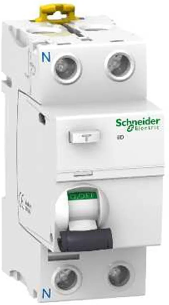 کلید محافظ جان دو پل 40 آمپر 30 میلی آمپر Schneider Electric Acti 9 iID - نوع AC، مدل A9R71240 (سفید، وزن 0.21 کیلوگرم)