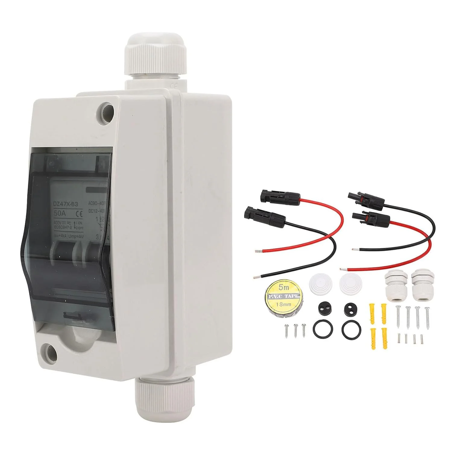 قطع کننده مدار RV دوگانه قدرت Mingzhe با سوئیچ قطع کننده پنل خورشیدی 12-400VDC 90-400VAC