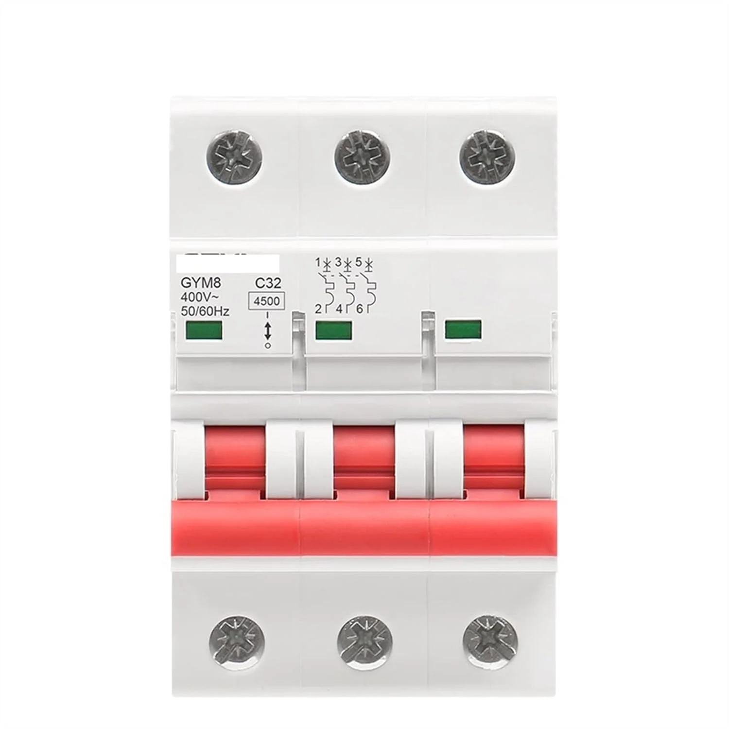 کلید مینیاتوری 3 پل DIN Rail MCB 6a 10a 16a 20a 25a 32a 40a 50a 63a 220V، منحنی C، محافظ نشتی زمین (رنگ: 10 آمپر، اندازه: 3 پل منحنی C)