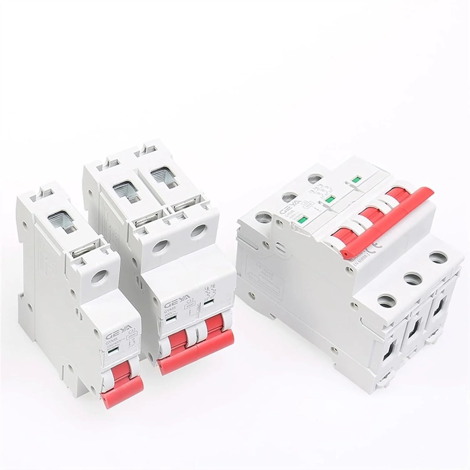 کلید مینیاتوری 3 پل DIN Rail MCB 6a 10a 16a 20a 25a 32a 40a 50a 63a 220V، منحنی C، محافظ نشتی زمین (رنگ: 10 آمپر، اندازه: 3 پل منحنی C)