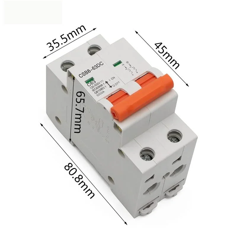 قطع کننده مدار 2P DC 500V خورشیدی مینیاتوری MCB فیوز جریان مستقیم سیستم PV انرژی خورشیدی 1/3/6/10/16/20/25/32/40/50/63A محافظ نشت زمین (سایز: 3A) قطع کننده مدار 2P DC 500V خورشیدی مینیاتوری MCB فیوز جریان مستقیم سیستم PV انرژی خورشیدی 1/3/6/10/16/20/25/32/40/50/63A محافظ نشت زمین (سایز: 3A)
