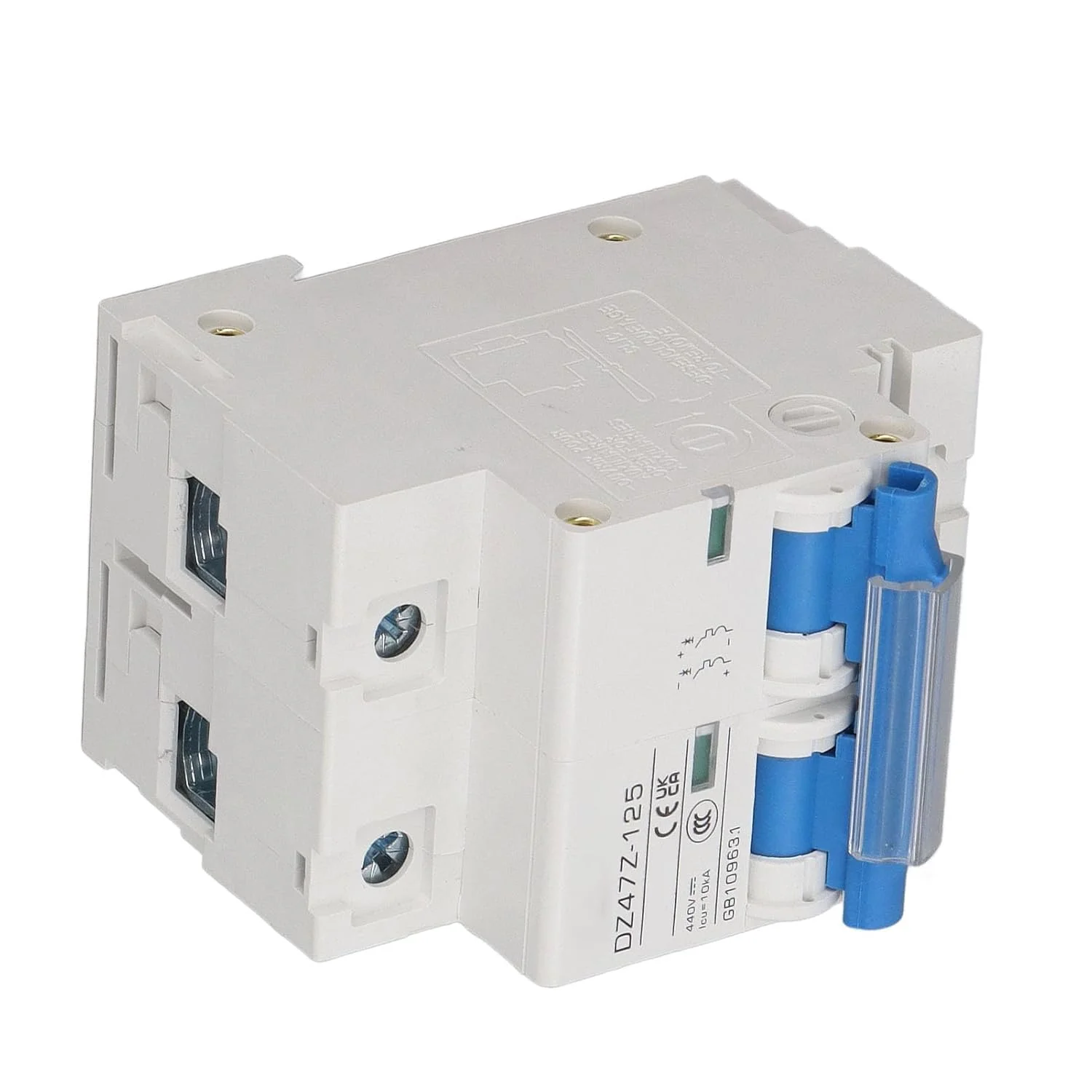 کلید مینیاتوری DC مینگژه، کلید 2 پل جریان بالا برای سیستم خورشیدی فتوولتائیک DC440V (D125) کلید مینیاتوری DC مینگژه، کلید 2 پل جریان بالا برای سیستم خورشیدی فتوولتائیک DC440V (D125)