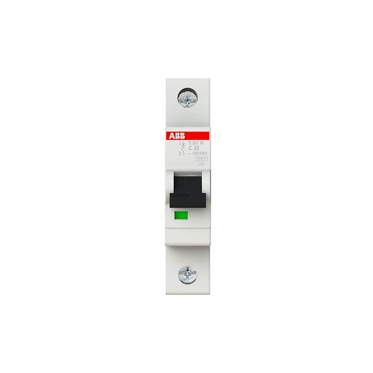 فیوز مینیاتوری 32 آمپر تک پل ABB مدل S201M-C32 با قدرت قطع 10KA کد 2CDS271001R0324