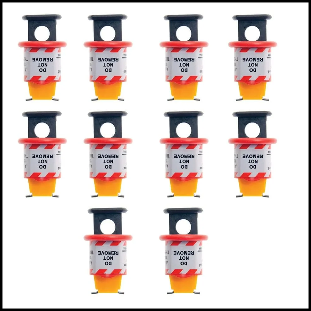 دستگاه قفل کننده قطع کننده مدار LOTO-LOK - نوع پین-اوت برای MCB های تک و چند قطبی. بسته 10 عددی دستگاه های قفل کننده قطع کننده مدار. رنگ: زرد. (CB–PO–CTBL)