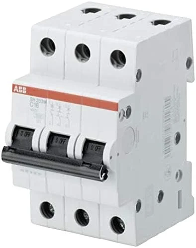 کلید مینیاتوری سه پل 32 آمپر ABB مدل SH203M-C32 با قدرت قطع 10KA کد 2CDS273011R0324