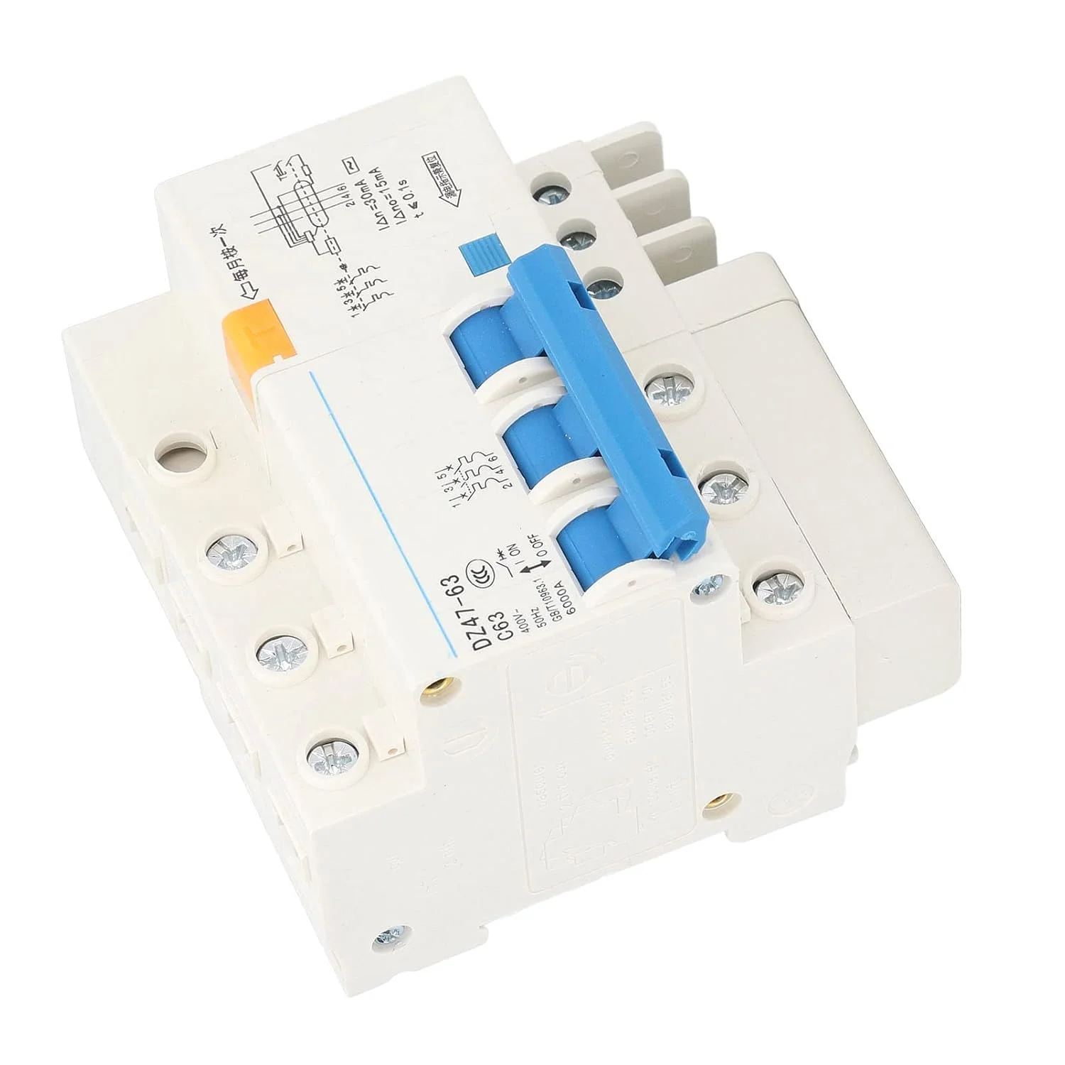 کلید مینیاتوری ShoFbi، کلید محافظت از خطای زمین AC 400V 63A مقاوم در برابر ضربه عملکرد ایمن برای تجهیزات شبکه محافظ نشتی زمین کلید مینیاتوری ShoFbi، کلید محافظت از خطای زمین AC 400V 63A مقاوم در برابر ضربه عملکرد ایمن برای تجهیزات شبکه محافظ نشتی زمین