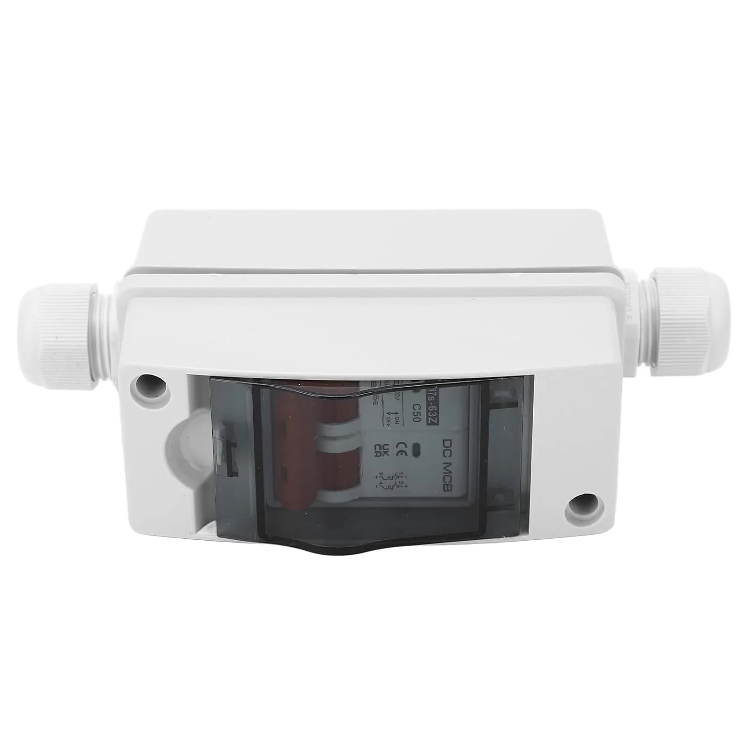 کلید قطع کننده DC عمومی، قطع کننده مدار DC محفظه Pa66 ظرفیت شکست 6000A IP65 2P برای سیستم تولید برق