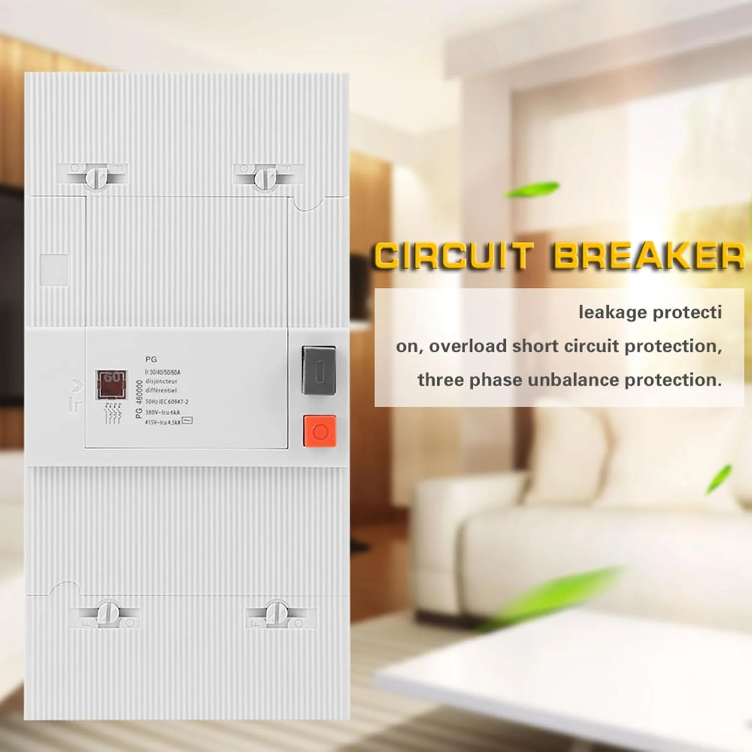 کلید مدار شکن Brilluxa، 30-60 آمپر 4 پل، کلید هوایی محافظت از ولتاژ پایین، سیستم توزیع برق برای روشنایی و موتورها (50 هرتز / 60 هرتز) کلید مدار شکن Brilluxa، 30-60 آمپر 4 پل، کلید هوایی محافظت از ولتاژ پایین، سیستم توزیع برق برای روشنایی و موتورها (50 هرتز / 60 هرتز)