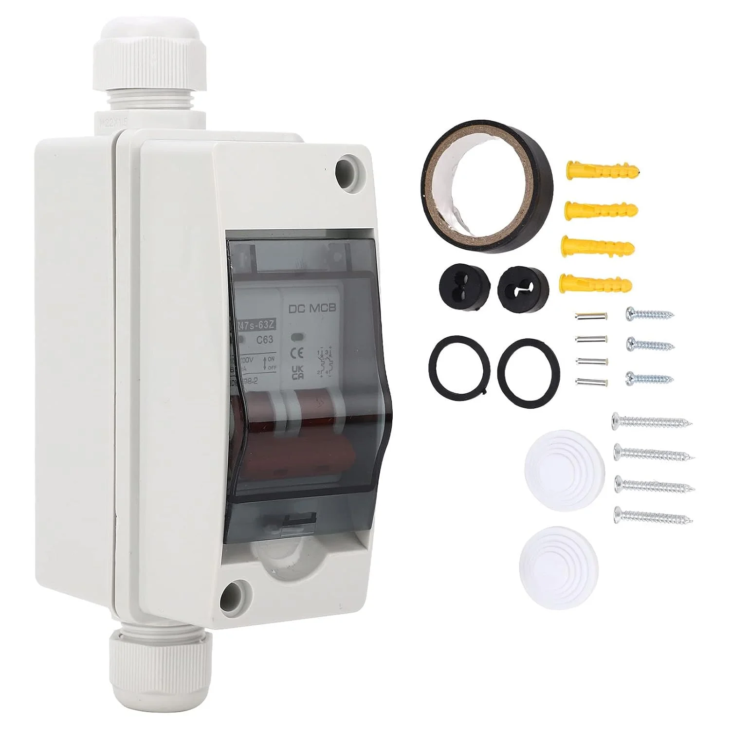 کلید مینیاتوری قطع کننده مدار DC مدل Eujgoov 2P 63A برای سیستم خورشیدی PV کلید مینیاتوری قطع کننده مدار DC مدل Eujgoov 2P 63A برای سیستم خورشیدی PV