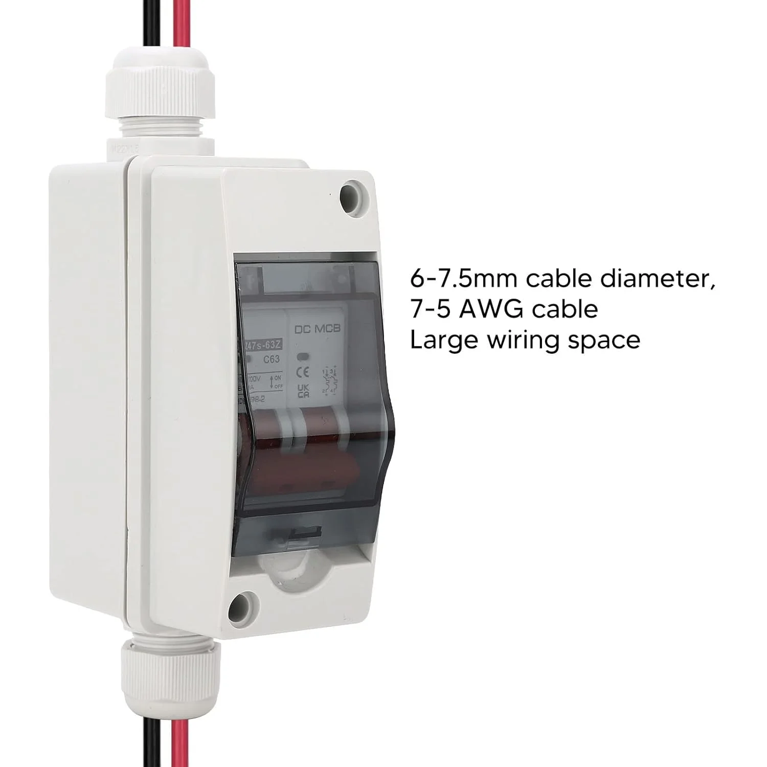 کلید مینیاتوری قطع کننده مدار DC مدل Eujgoov 2P 63A برای سیستم خورشیدی PV کلید مینیاتوری قطع کننده مدار DC مدل Eujgoov 2P 63A برای سیستم خورشیدی PV