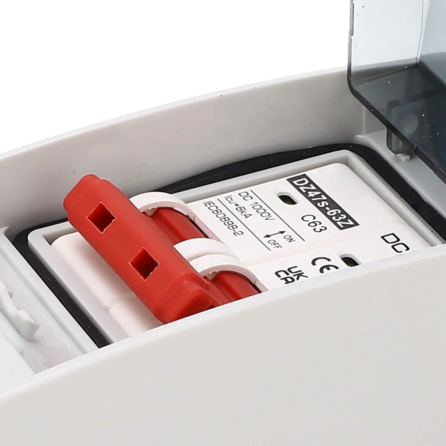 کلید مینیاتوری قطع کننده مدار DC مدل Eujgoov 2P 63A برای سیستم خورشیدی PV کلید مینیاتوری قطع کننده مدار DC مدل Eujgoov 2P 63A برای سیستم خورشیدی PV