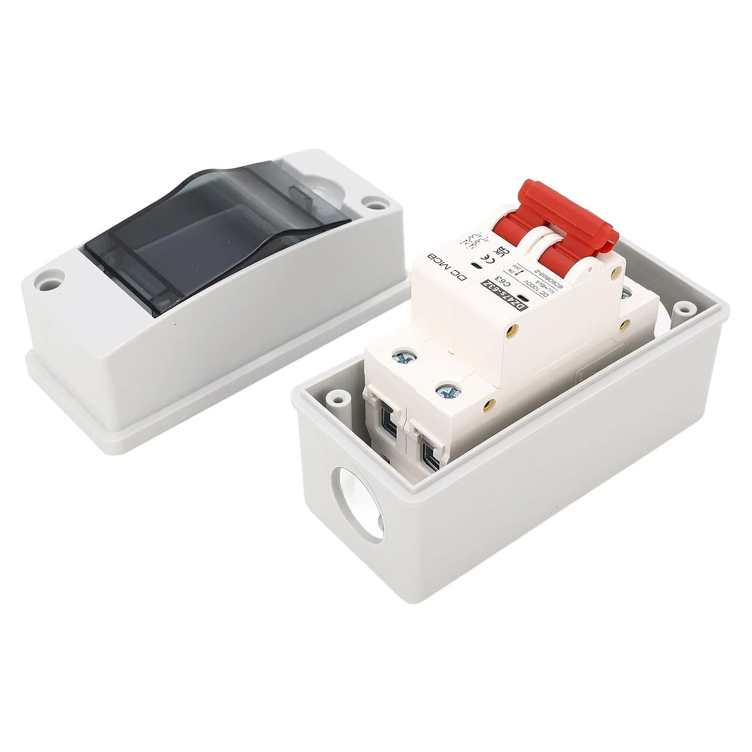 کلید مینیاتوری قطع کننده مدار DC مدل Eujgoov 2P 63A برای سیستم خورشیدی PV کلید مینیاتوری قطع کننده مدار DC مدل Eujgoov 2P 63A برای سیستم خورشیدی PV