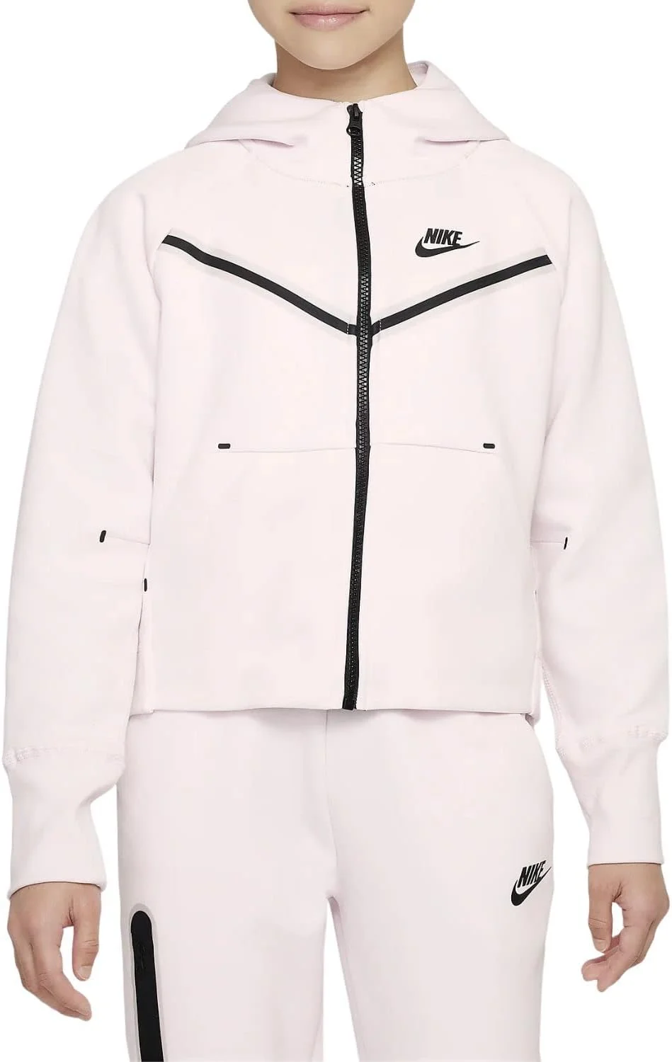 نایک یونی‌سکس بچگانه G NSW TCH Fleece WR Full-Zip Abrigo con capucha