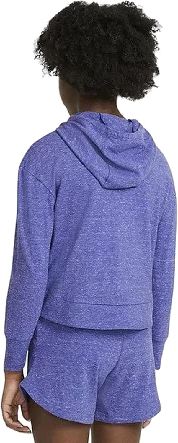 هودی زیپ‌دار ورزشی دخترانه نایک مدل Sportswear Big Kids' (سایز X-Large، رنگ Lapis/Plum Fog)