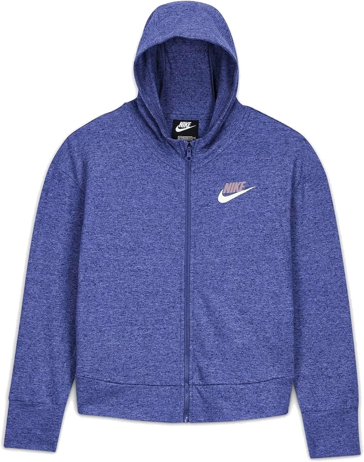 هودی زیپ‌دار ورزشی دخترانه نایک مدل Sportswear Big Kids' (سایز X-Large، رنگ Lapis/Plum Fog)