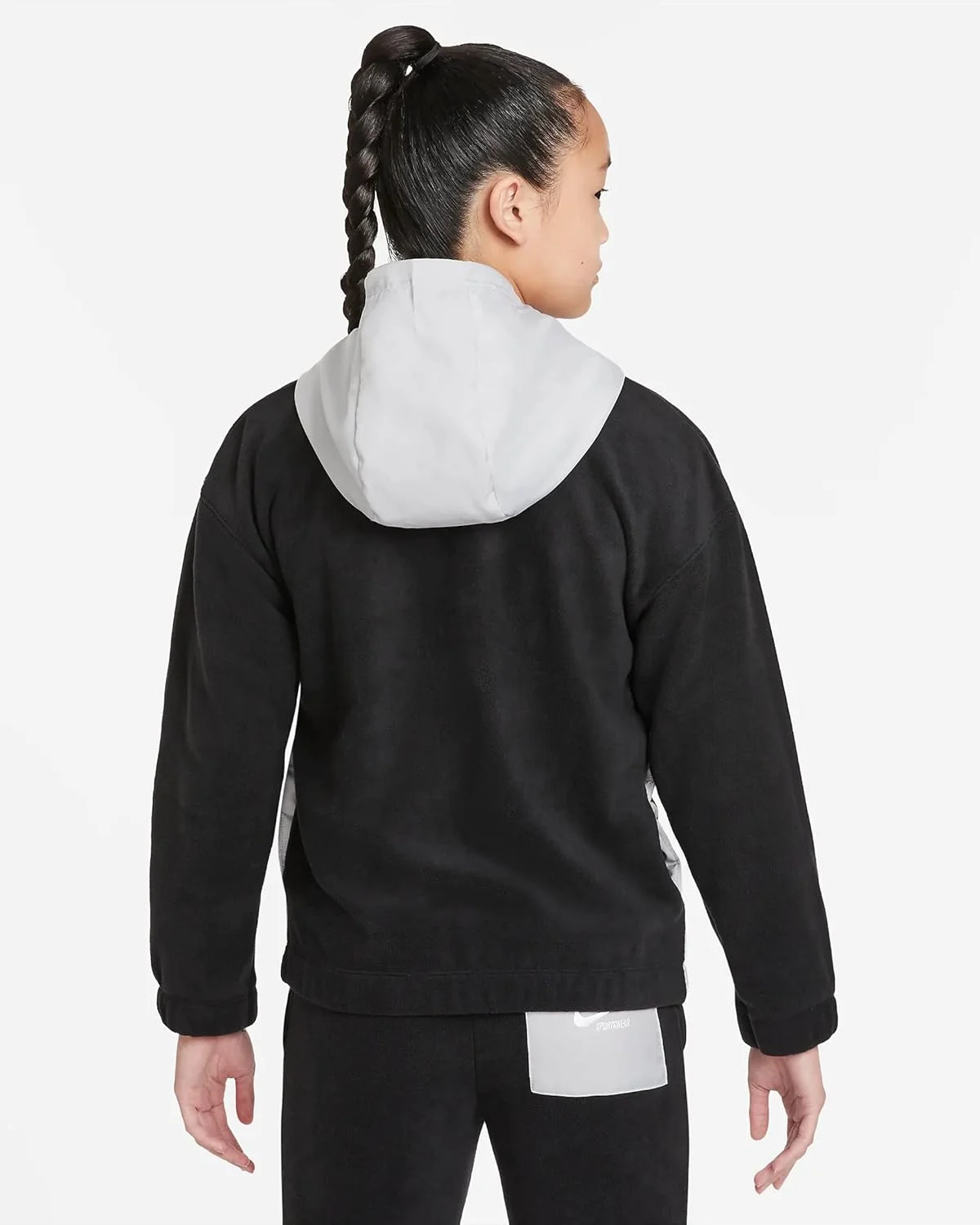 ژاکت ورزشی دخترانه بزرگ نایک مدل Sportswear Heritage (B(DJ5745-010)/W, Small)