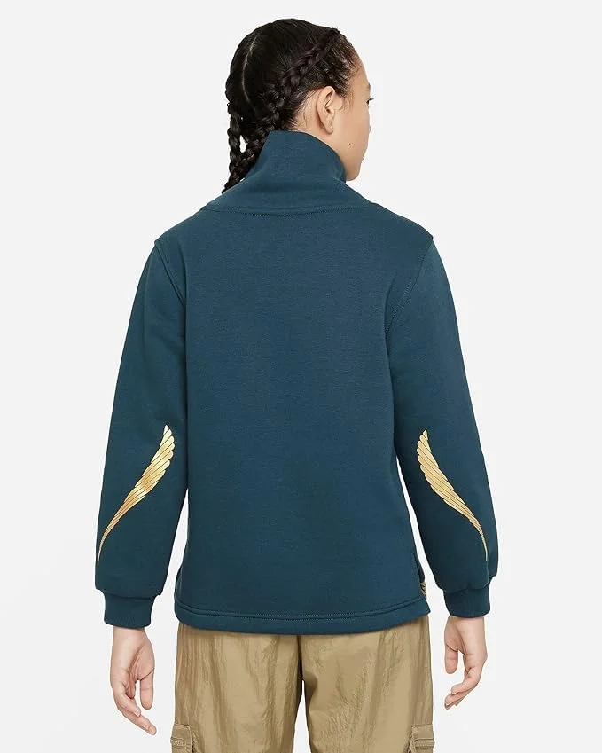 تاپ آستین بلند دخترانه نایکی Sportswear Club Fleece با یقه قیفی تاپ آستین بلند دخترانه نایکی Sportswear Club Fleece با یقه قیفی