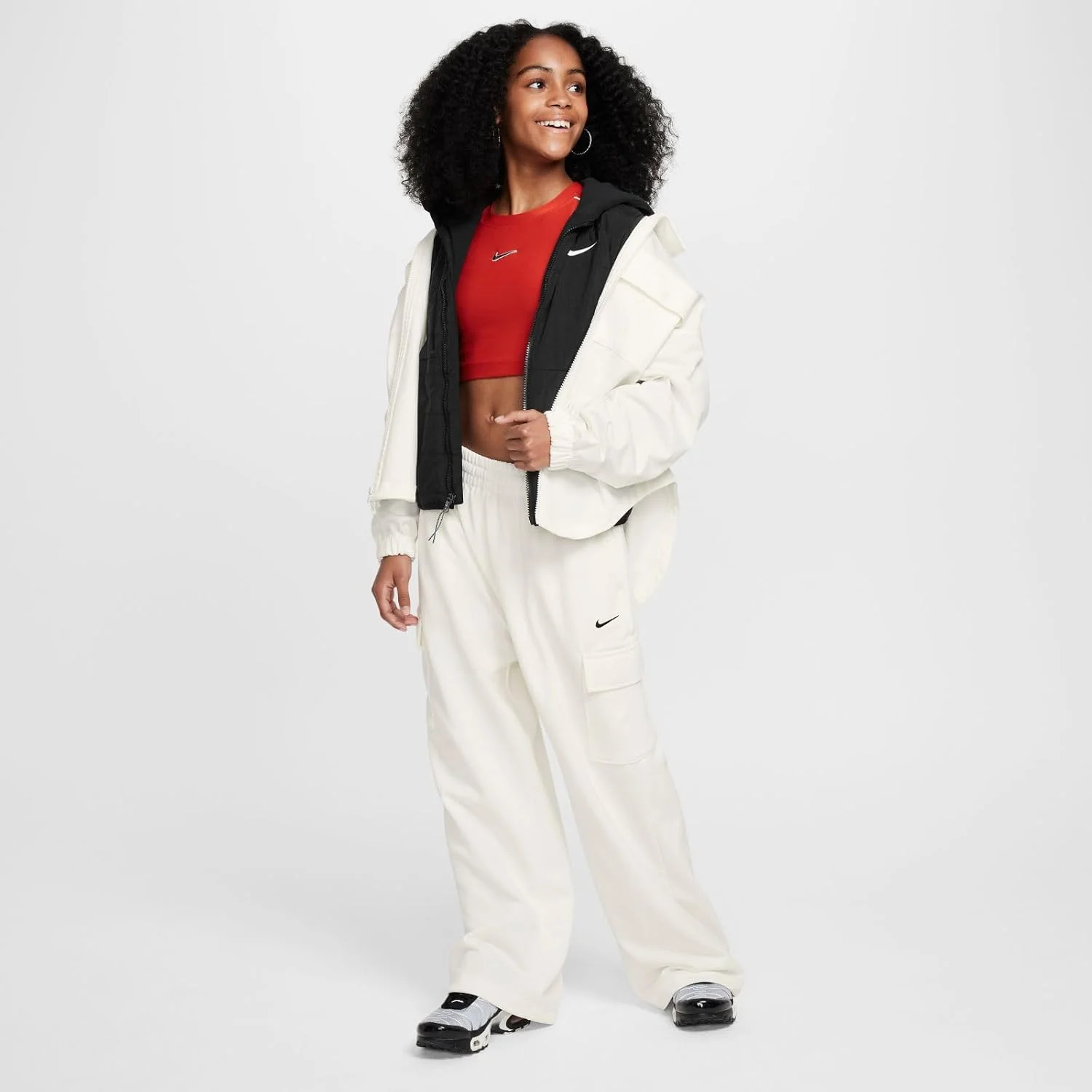 شلوار ورزشی دخترانه نایک Sportswear Dri-FIT Fleece Oversized مدل FZ5550 شلوار ورزشی دخترانه نایک Sportswear Dri-FIT Fleece Oversized مدل FZ5550