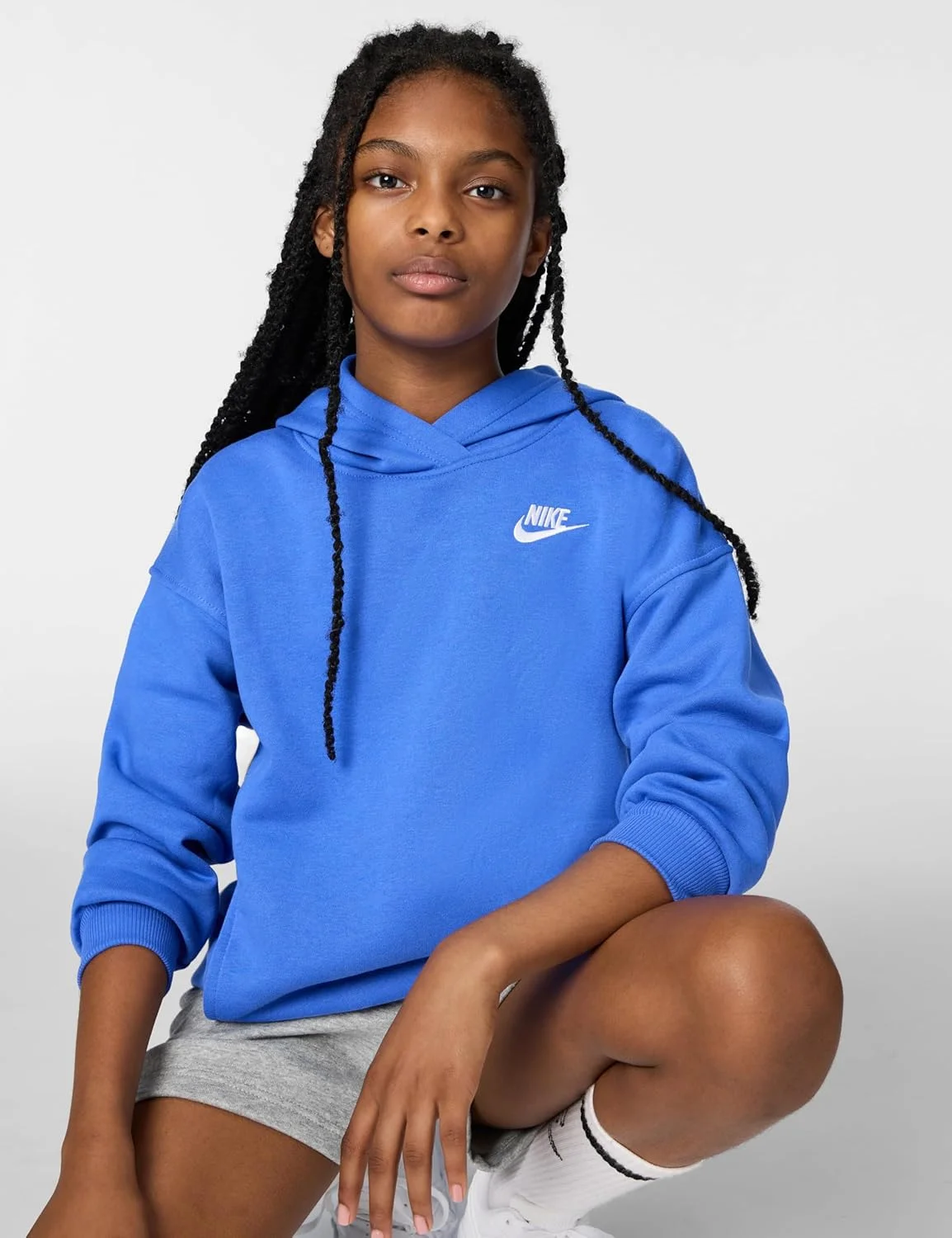 هودی دخترانه نایک مدل Sportswear Club Fleece Oversized Pullover هودی دخترانه نایک مدل Sportswear Club Fleece Oversized Pullover