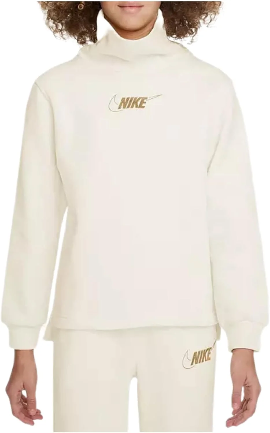 تاپ آستین بلند دخترانه نایکی Sportswear Club Fleece با یقه قیفی تاپ آستین بلند دخترانه نایکی Sportswear Club Fleece با یقه قیفی