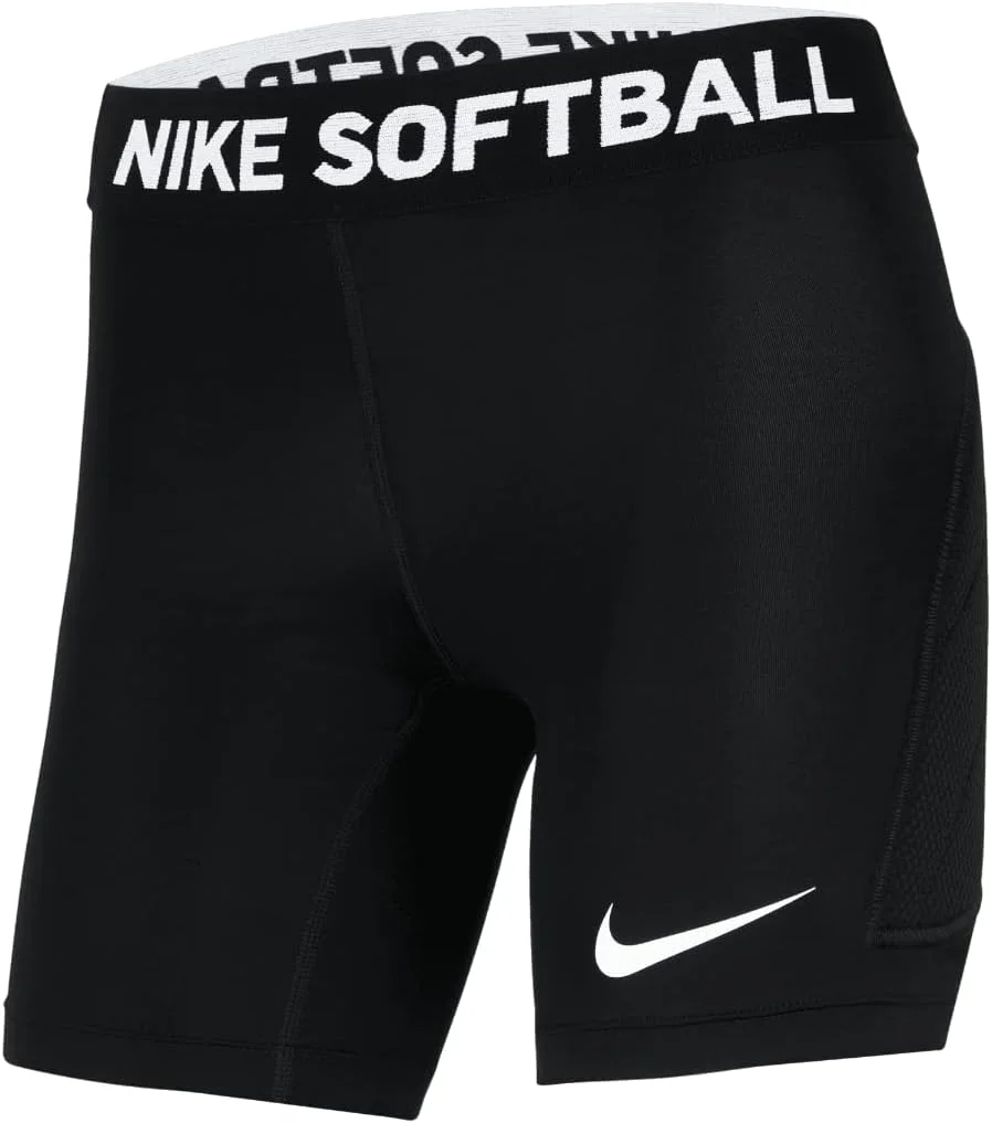 شورت اسلایدینگ سافت بال فشاری Dri-Fit دخترانه نایک (مشکی، مدیوم)