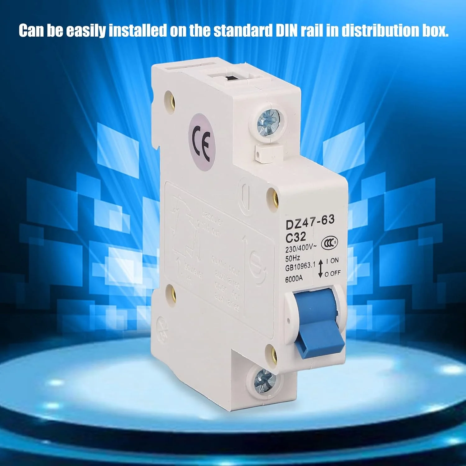 قطع کننده مدار، مینی قطع کننده مدار DZ4763 C32 نصب روی ریل DIN برای استفاده خانگی محافظ نشتی زمین قطع کننده مدار، مینی قطع کننده مدار DZ4763 C32 نصب روی ریل DIN برای استفاده خانگی محافظ نشتی زمین