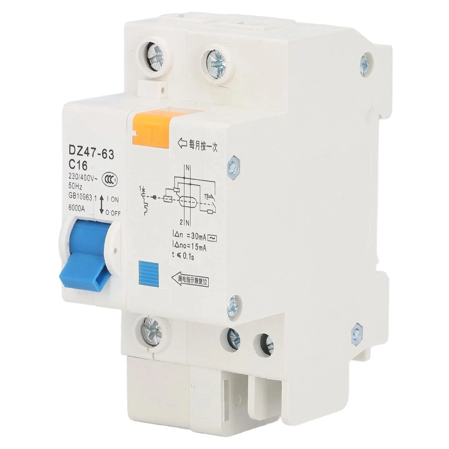 قطع کننده مدار هیودو C16 16A، محافظ نشتی برق کوچک 30 میلی آمپر 230 ولت یا 400 ولت، کلید قطع کننده محافظت از خطای زمین، جداکننده ساختار فنی با تنظیم مجدد دستی، برای دکوراسیون منزل قطع کننده مدار هیودو C16 16A، محافظ نشتی برق کوچک 30 میلی آمپر 230 ولت یا 400 ولت، کلید قطع کننده محافظت از خطای زمین، جداکننده ساختار فنی با تنظیم مجدد دستی، برای دکوراسیون منزل