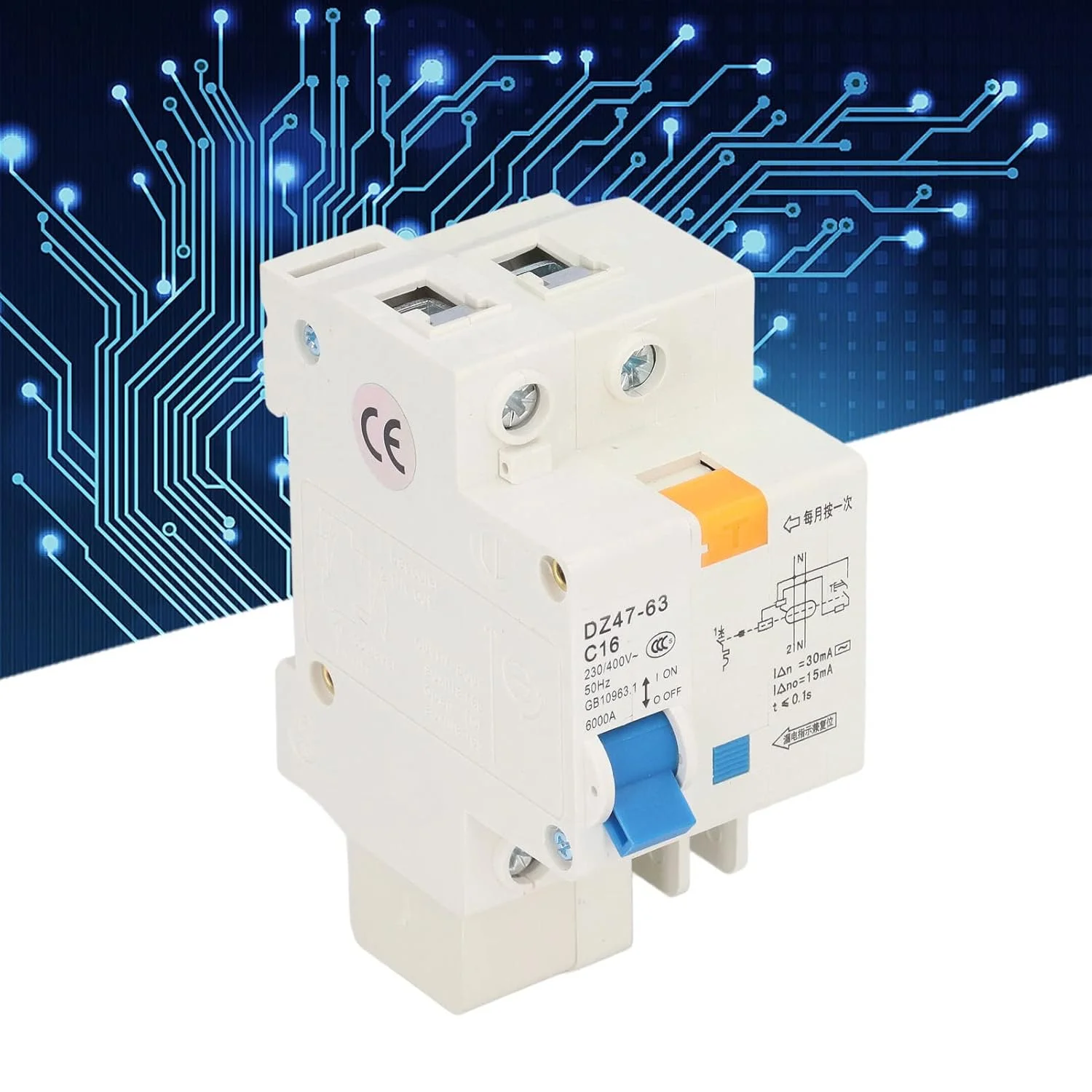 قطع کننده مدار هیودو C16 16A، محافظ نشتی برق کوچک 30 میلی آمپر 230 ولت یا 400 ولت، کلید قطع کننده محافظت از خطای زمین، جداکننده ساختار فنی با تنظیم مجدد دستی، برای دکوراسیون منزل قطع کننده مدار هیودو C16 16A، محافظ نشتی برق کوچک 30 میلی آمپر 230 ولت یا 400 ولت، کلید قطع کننده محافظت از خطای زمین، جداکننده ساختار فنی با تنظیم مجدد دستی، برای دکوراسیون منزل